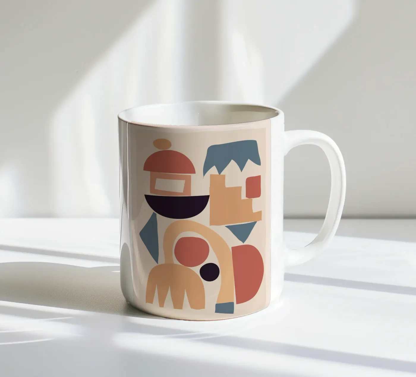 Soft Abstract Forms 02 ceramic mug by ThingDesign