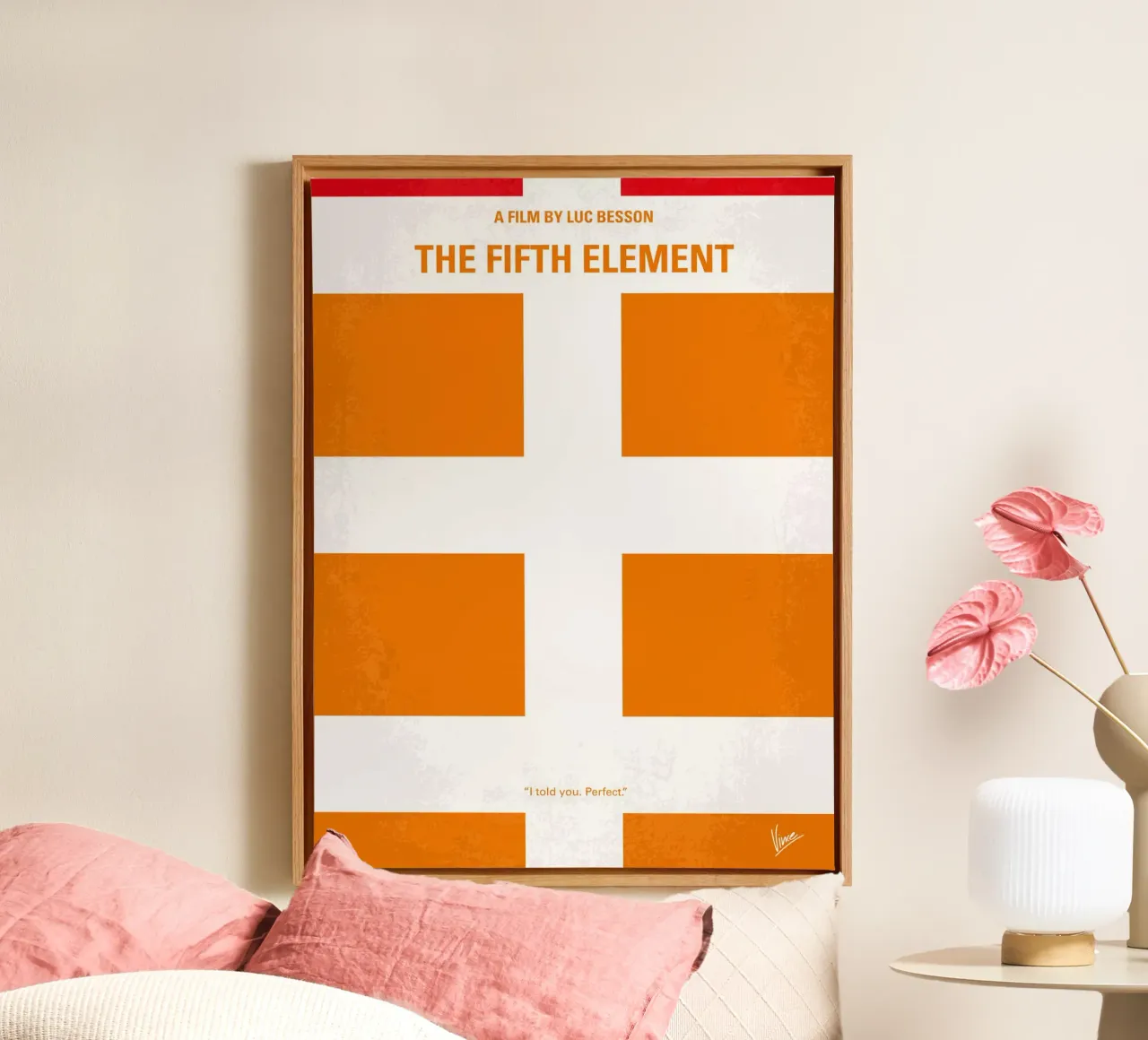 No112 My Fifth Element minimal movie poster tela da Chungkong