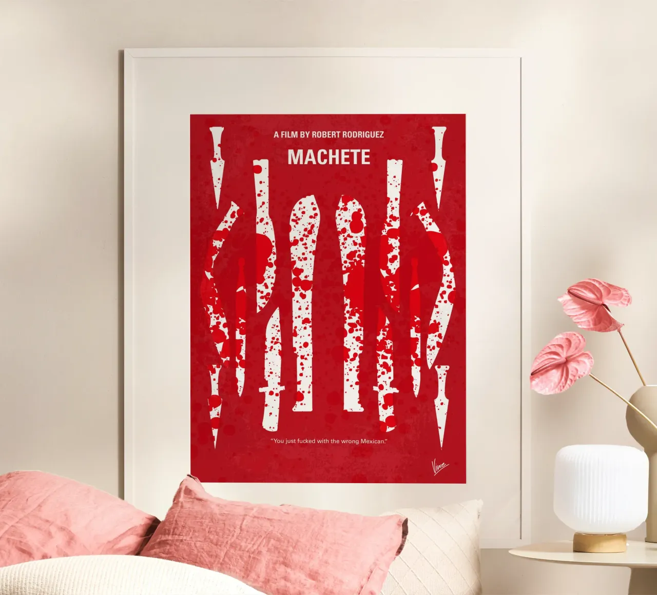 No114 My Machete minimal movie poster poster con telaio in alluminio da Chungkong