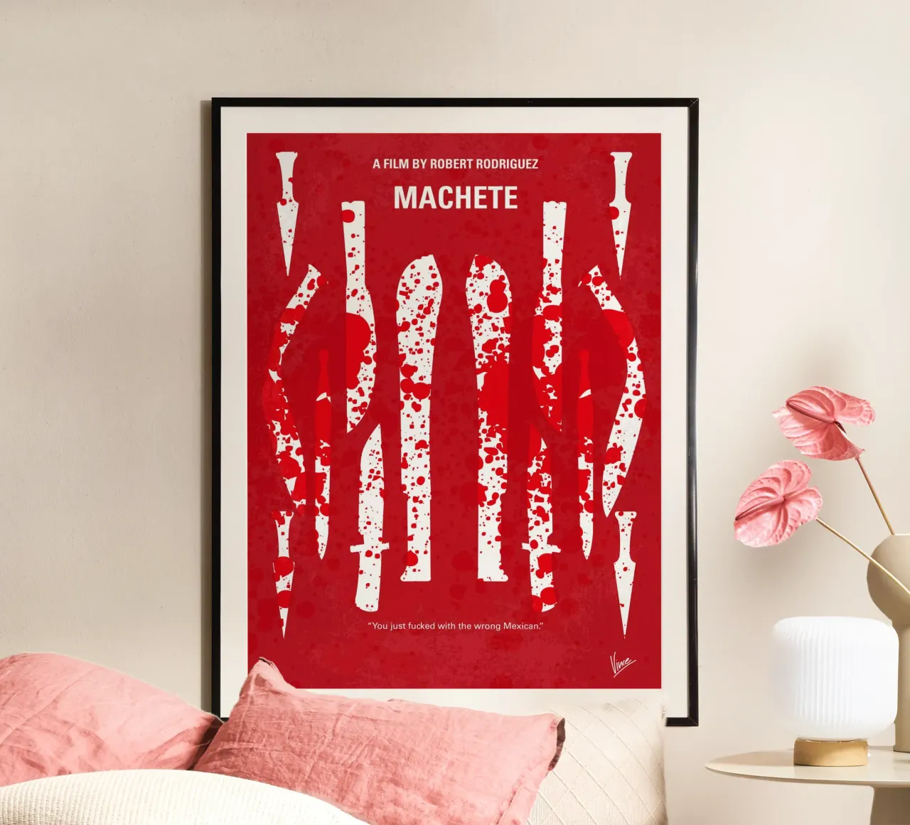 No114 My Machete minimal movie poster poster con telaio in alluminio da Chungkong