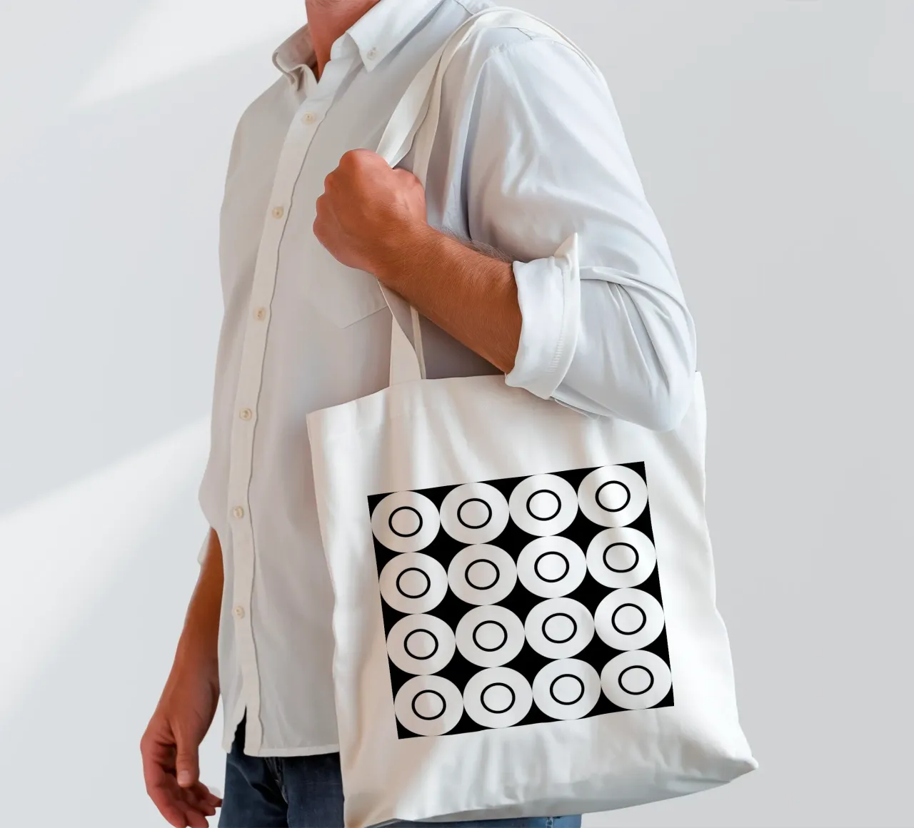 Retro Minimalist Geometrical Design tote bag by good-vibes