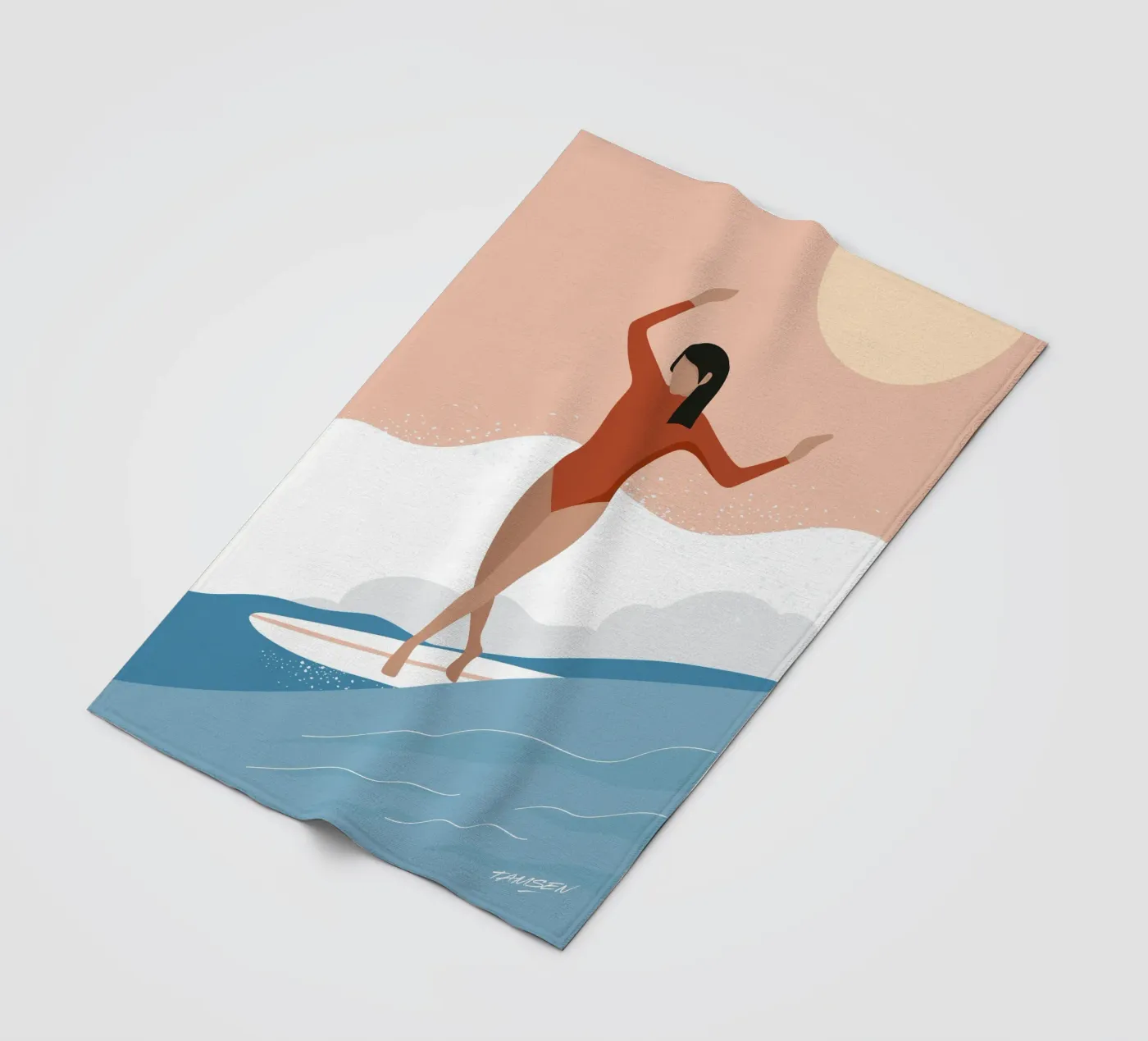 The wave fleecedeken van Tamsen Design