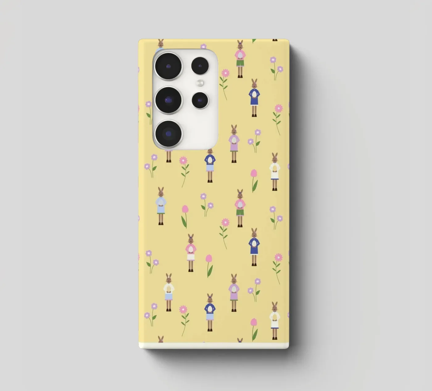 Happy Easter Pattern Yellow Samsung Hülle von janamossmann