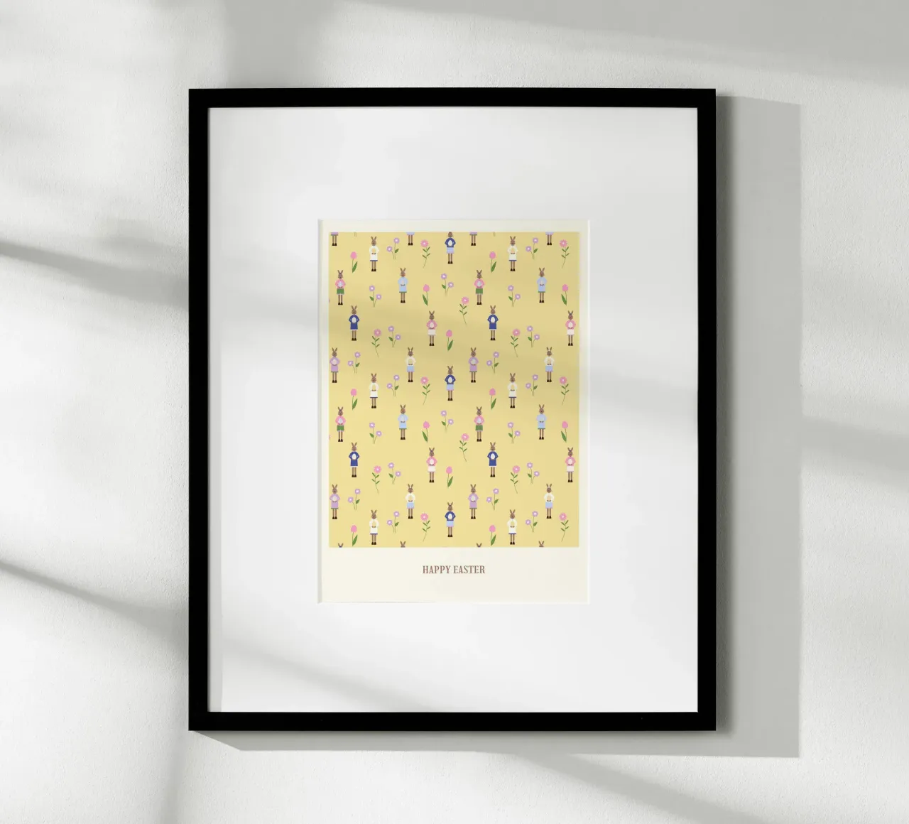 Happy Eastern Pattern Yellow poster da janamossmann