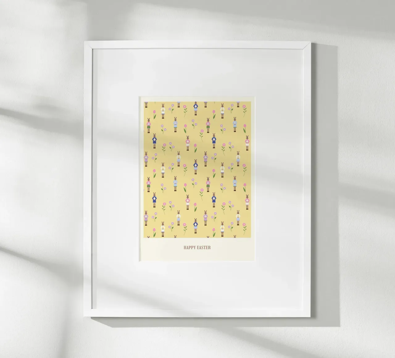 Happy Eastern Pattern Yellow poster da janamossmann