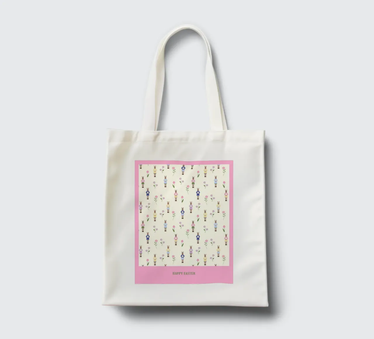 Happy Easter Pattern tote bag by janamossmann
