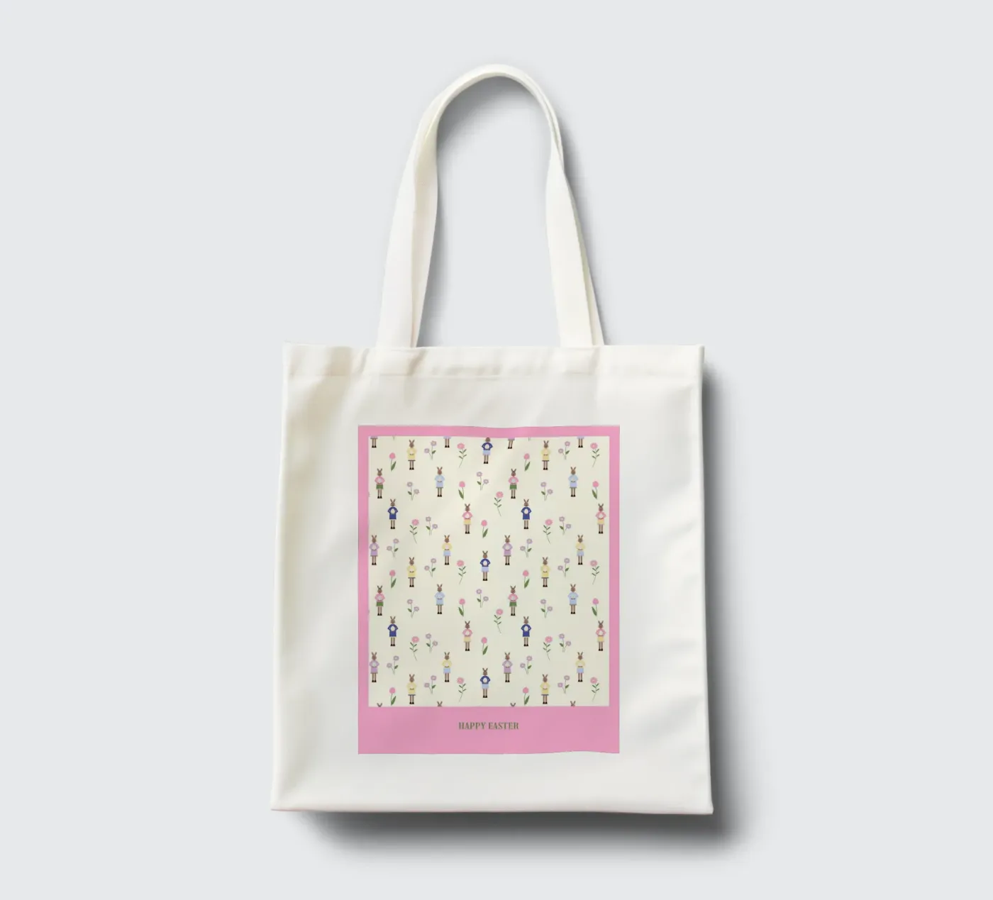 Happy Easter Pattern tote bag by janamossmann
