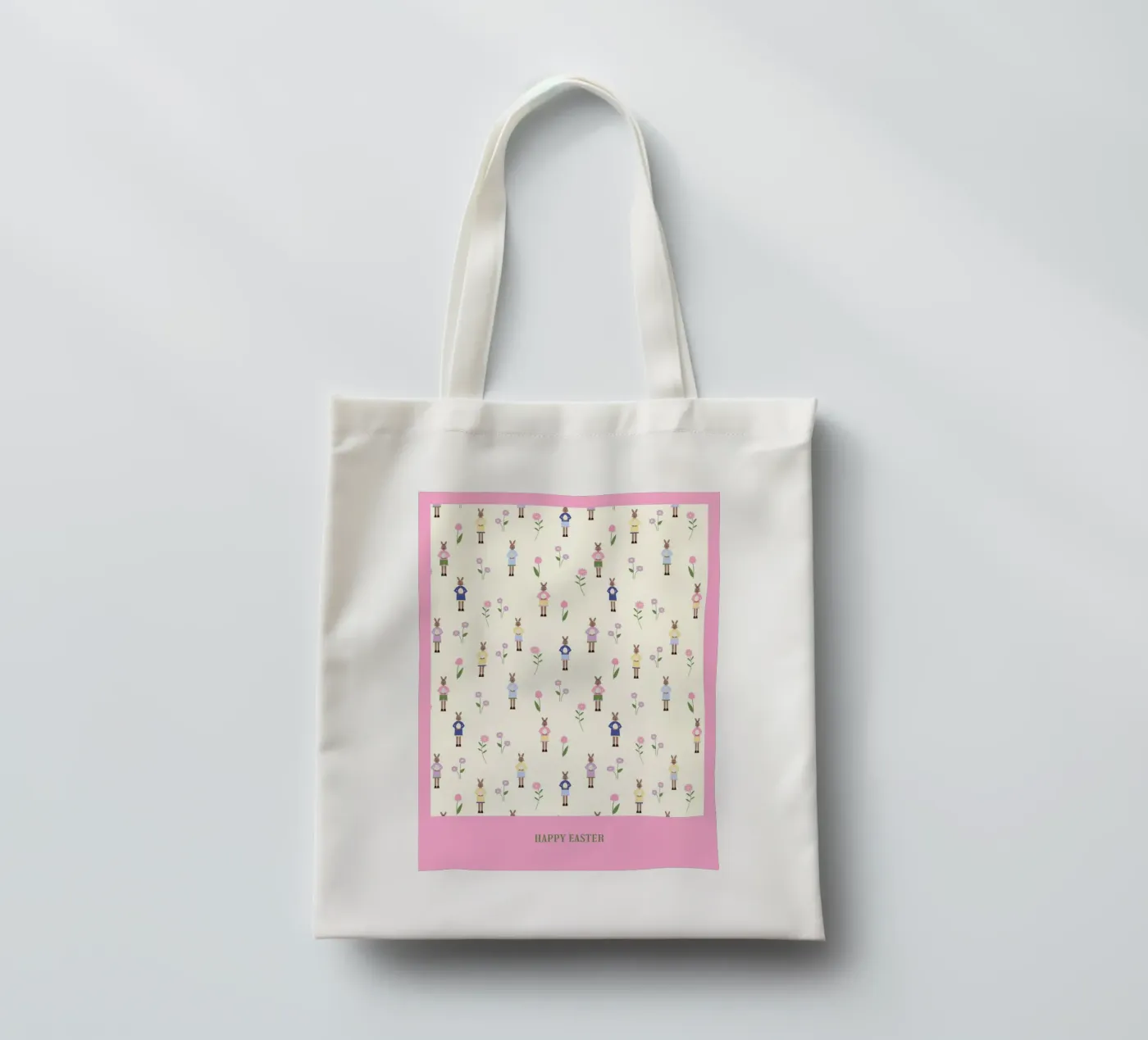 Happy Easter Pattern tote bag by janamossmann