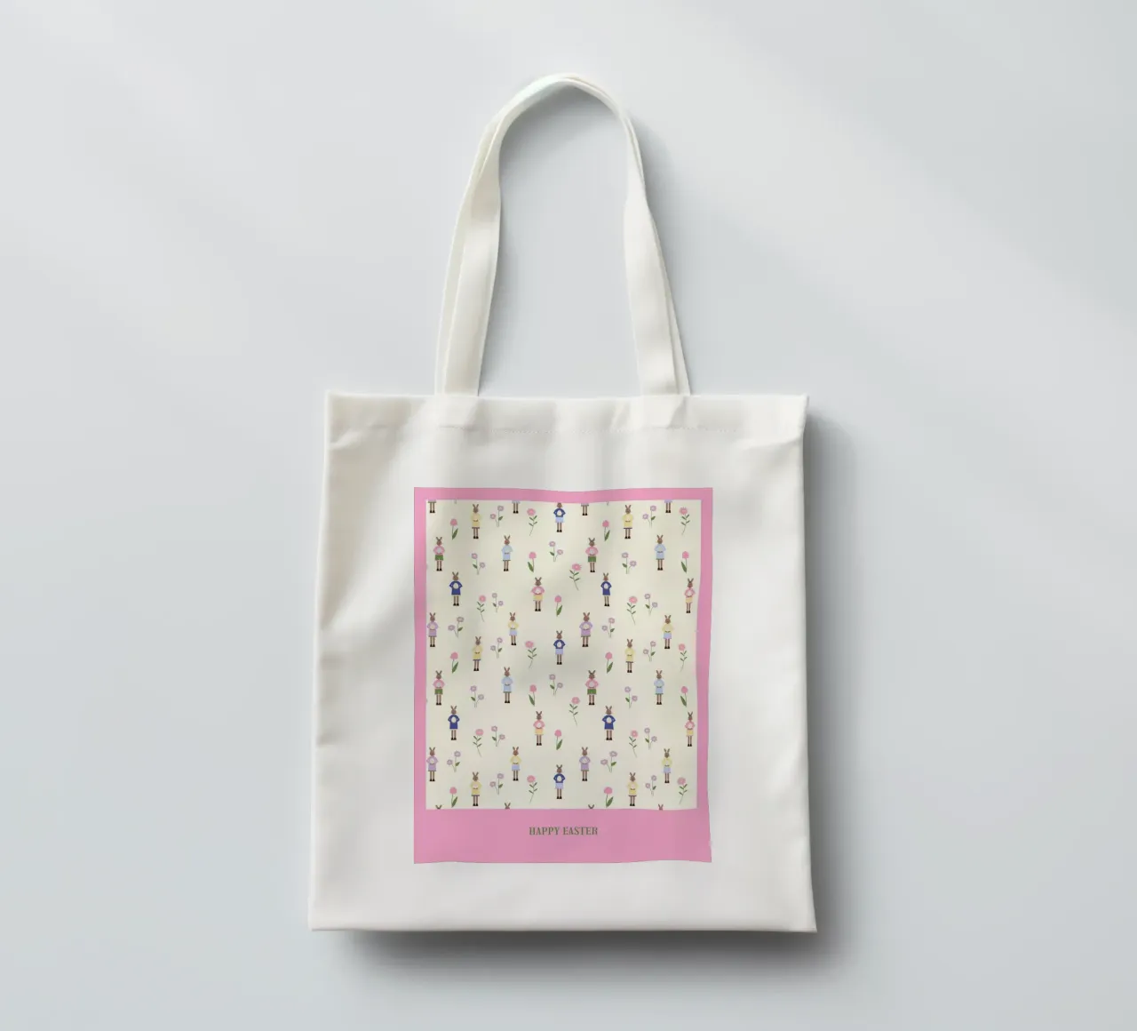 Happy Easter Pattern tote bag by janamossmann