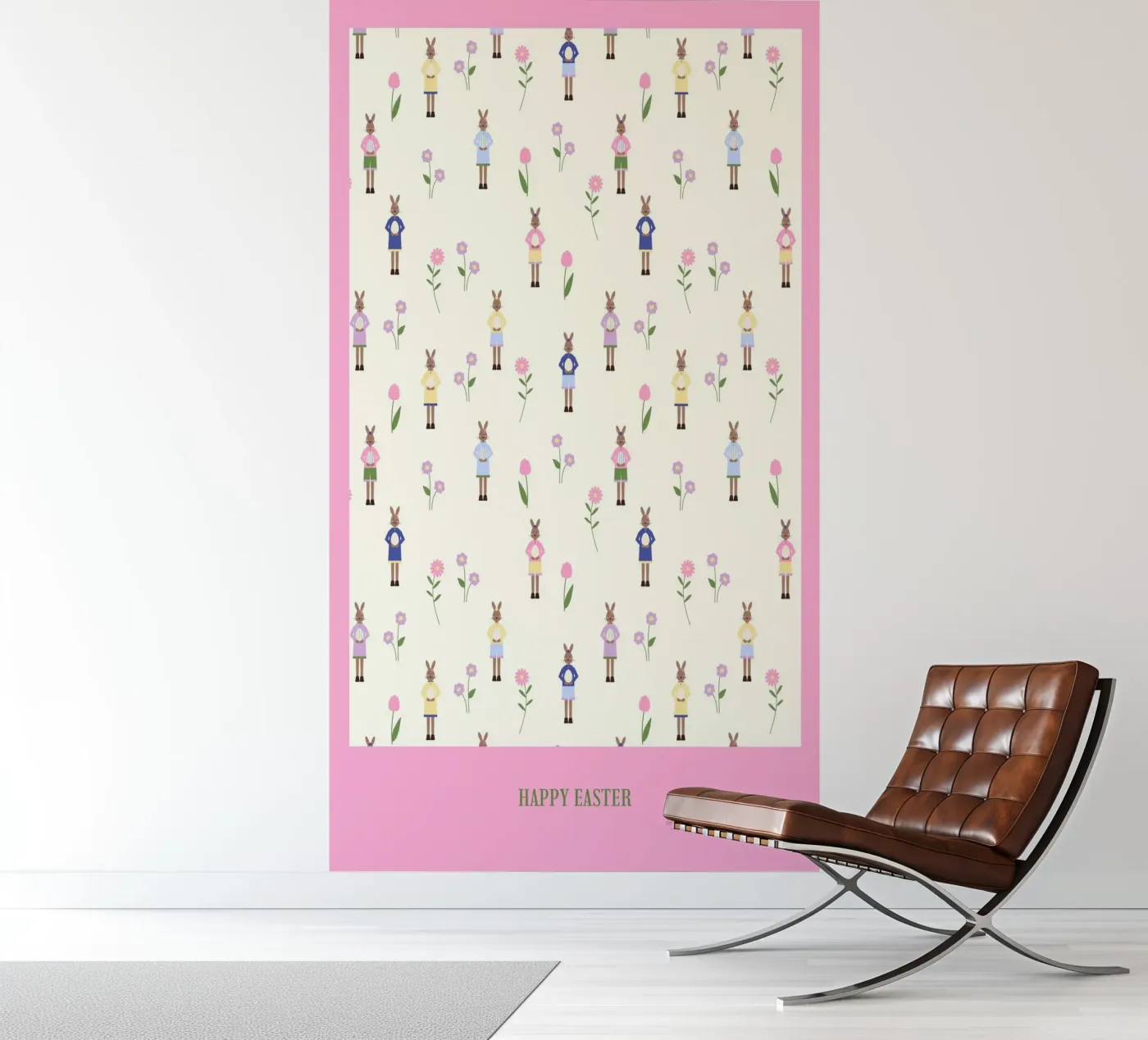 Happy Easter Pattern fotobehang van janamossmann