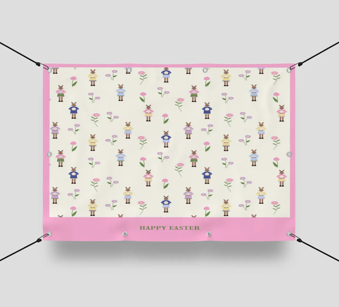 Happy Easter Pattern PVC Plane von janamossmann