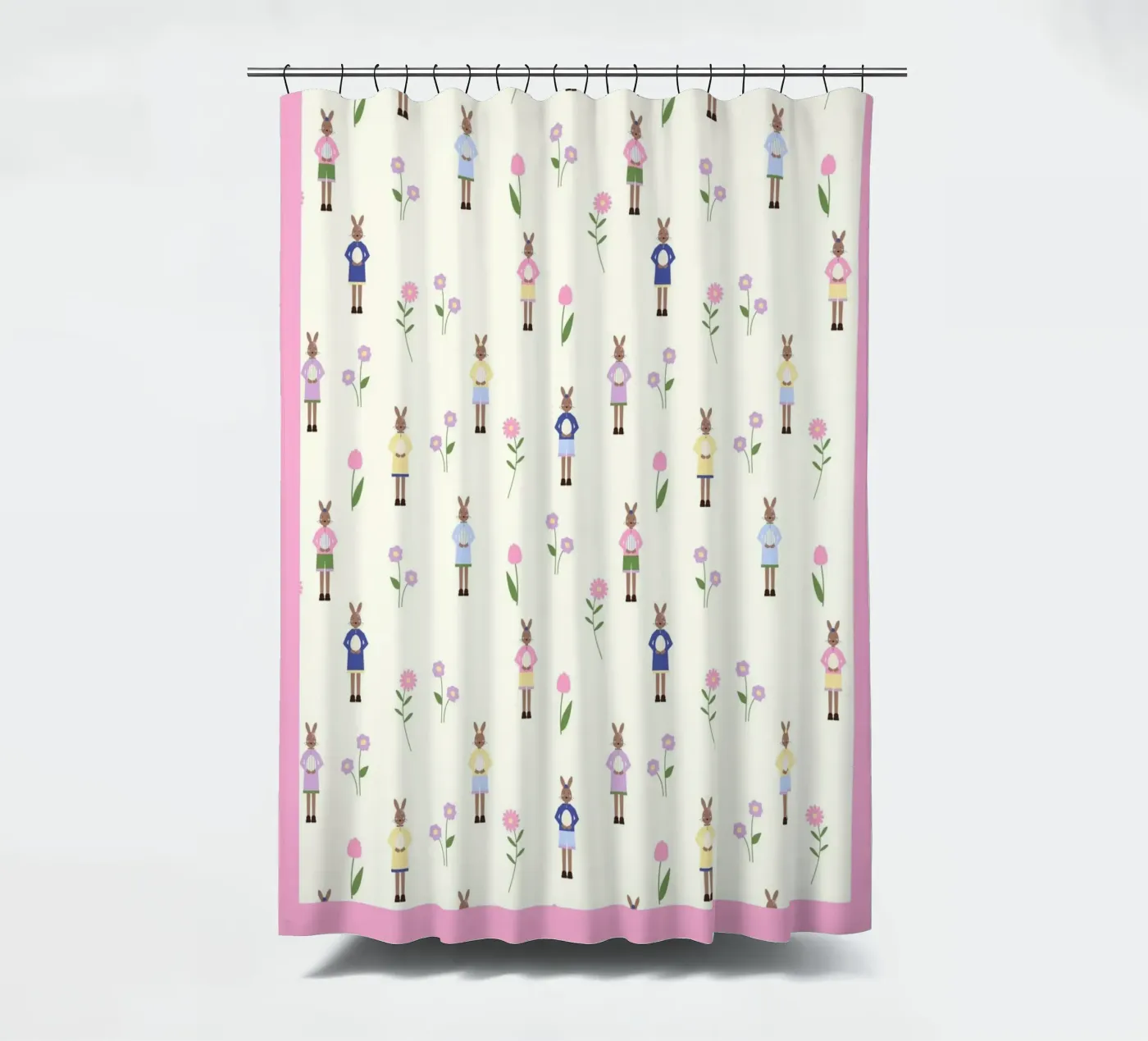 Happy Easter Pattern Duschvorhang von janamossmann