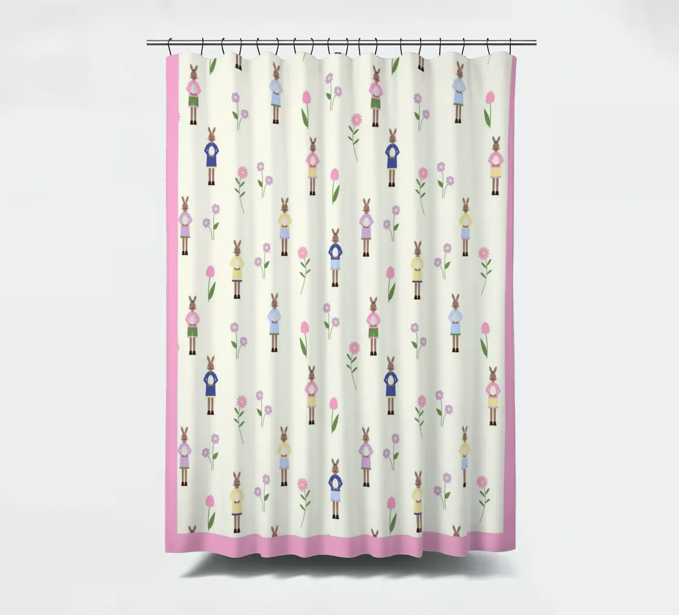 Happy Easter Pattern Duschvorhang von janamossmann