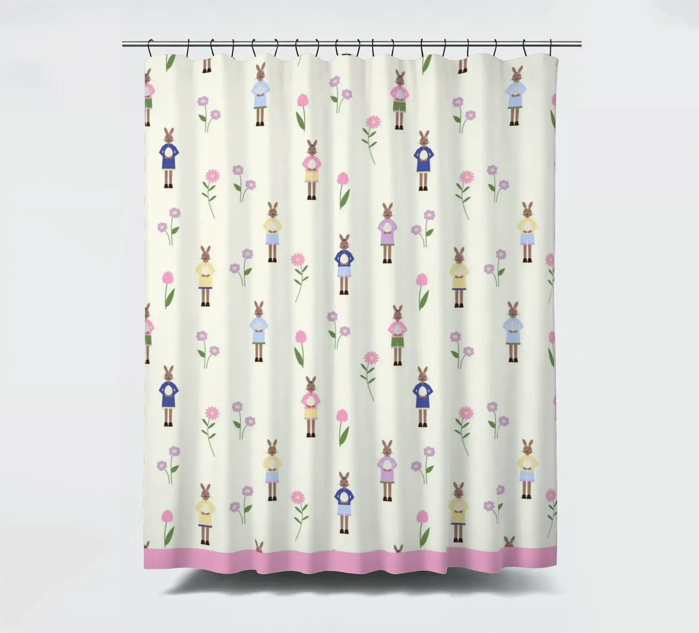 Happy Easter Pattern Duschvorhang von janamossmann