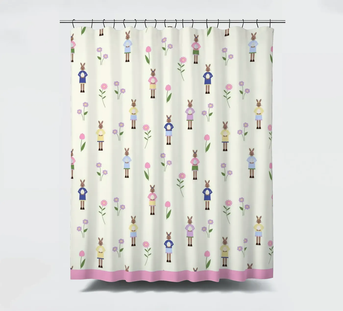 Happy Easter Pattern Duschvorhang von janamossmann