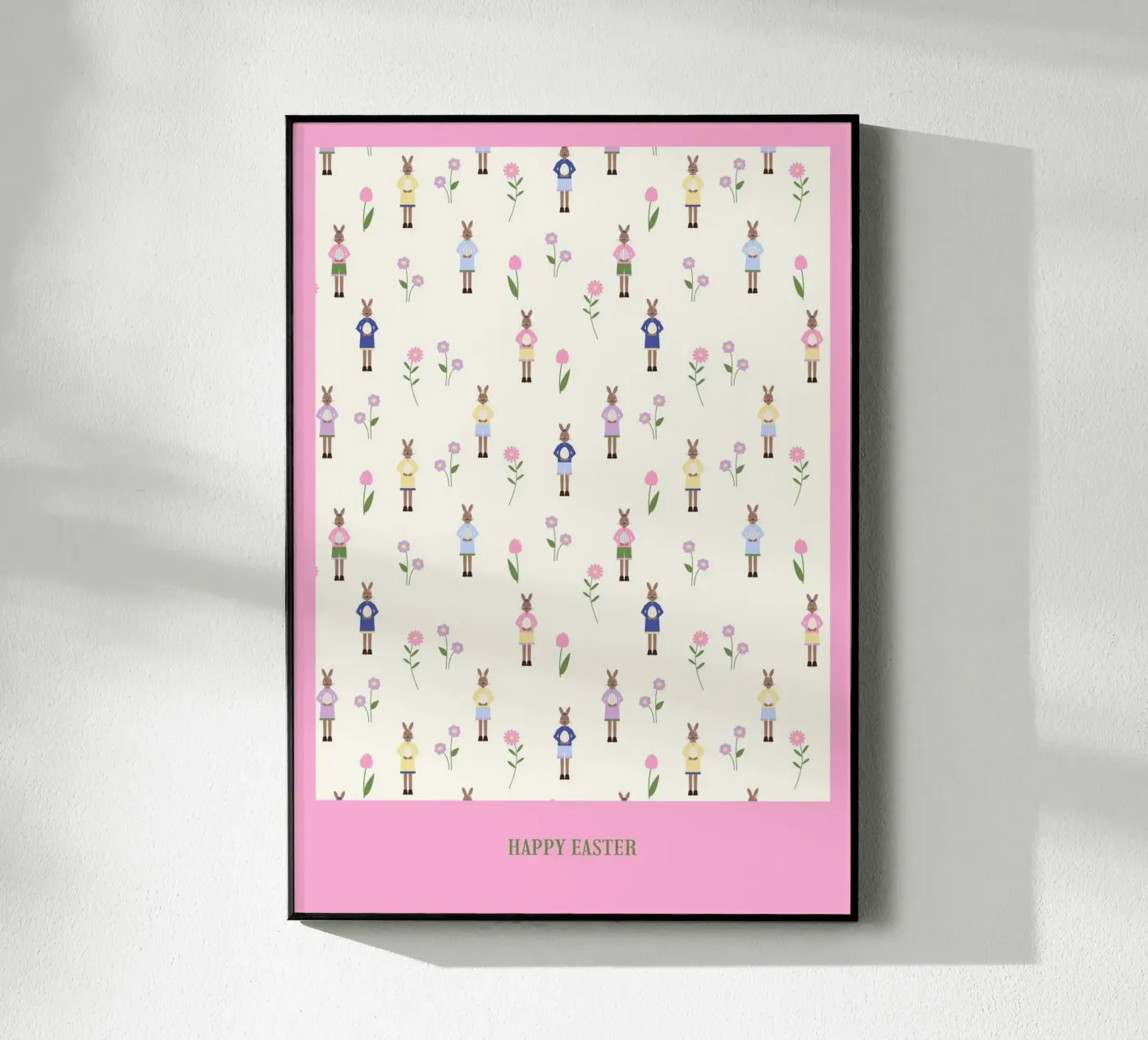 Happy Easter Pattern acryl van janamossmann