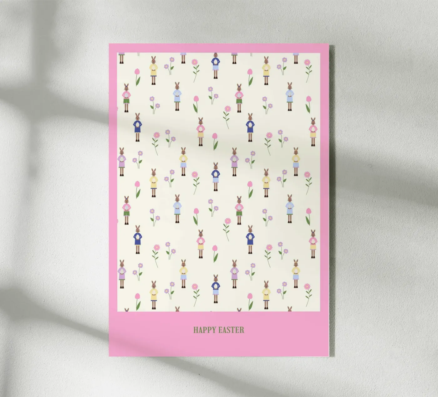 Happy Easter Pattern acryl van janamossmann