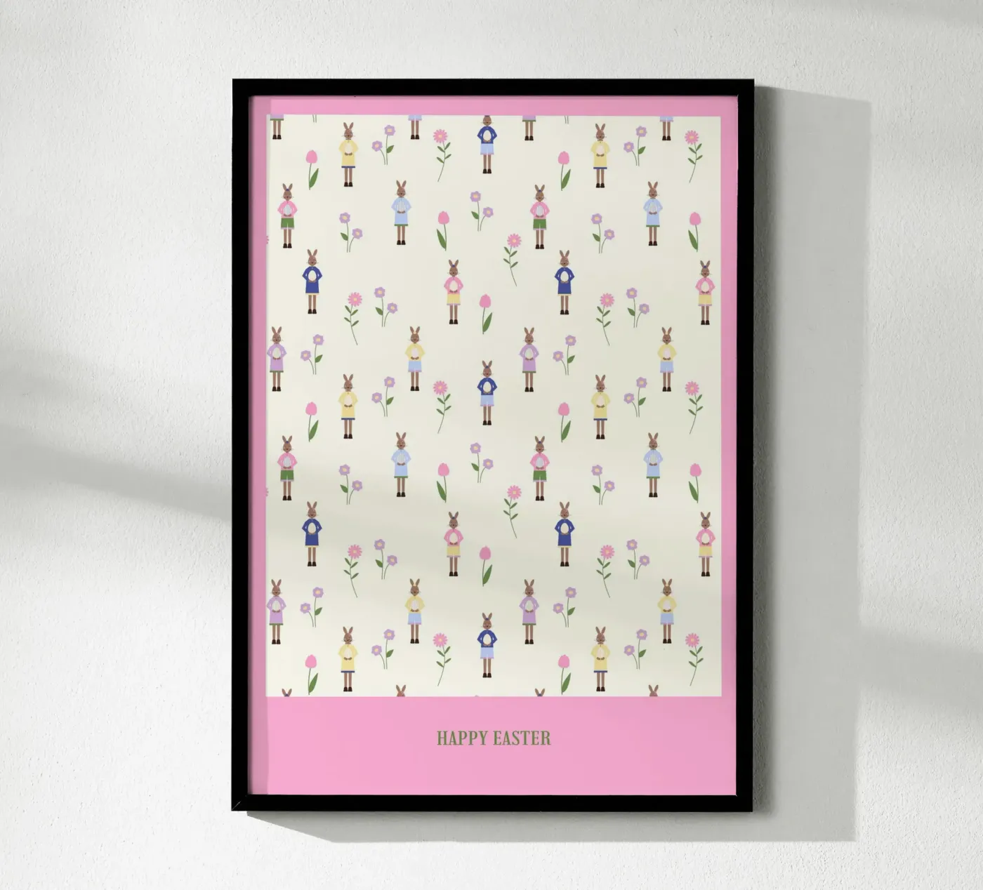 Happy Easter Pattern Poster von janamossmann