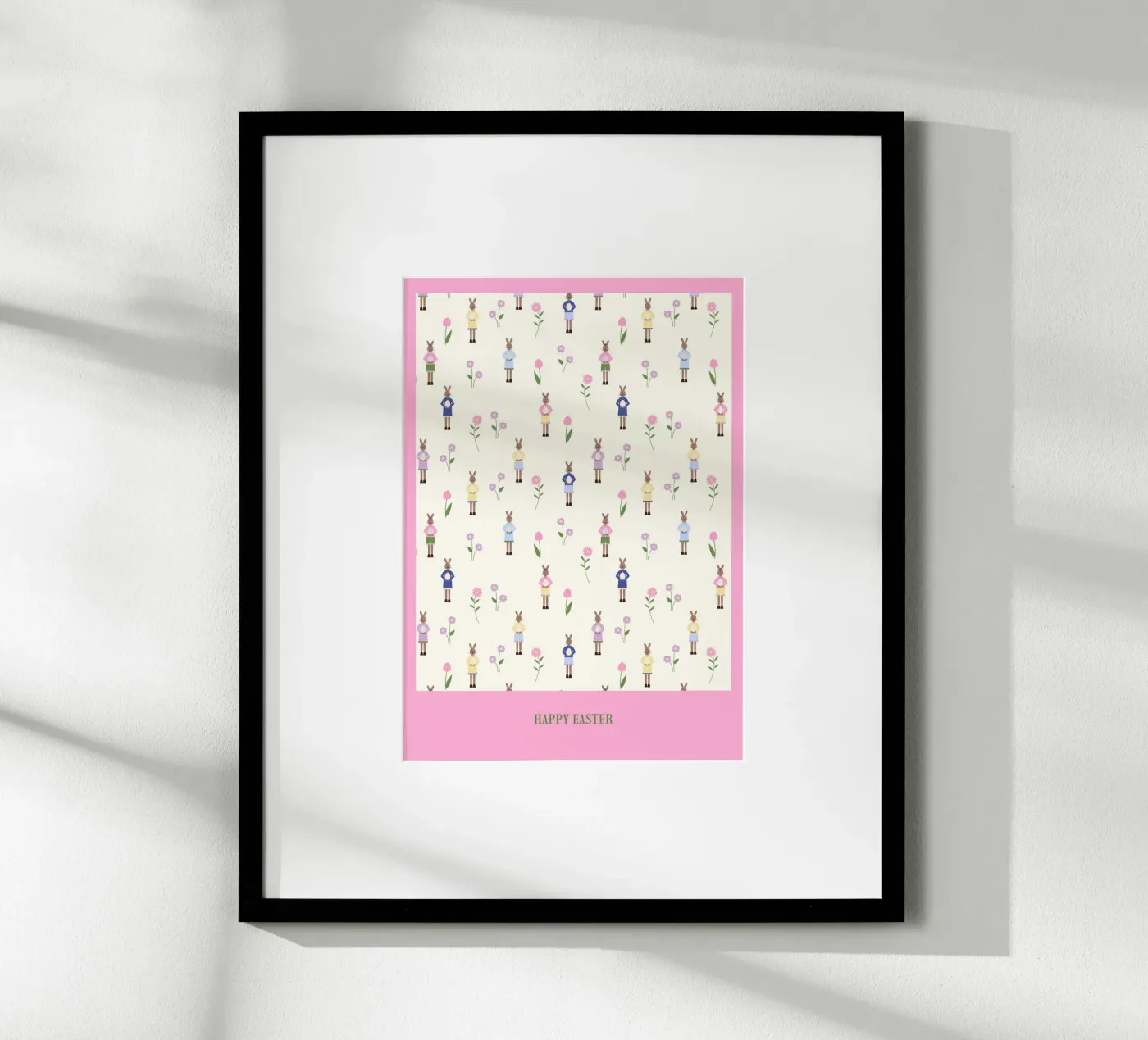 Happy Easter Pattern Poster von janamossmann