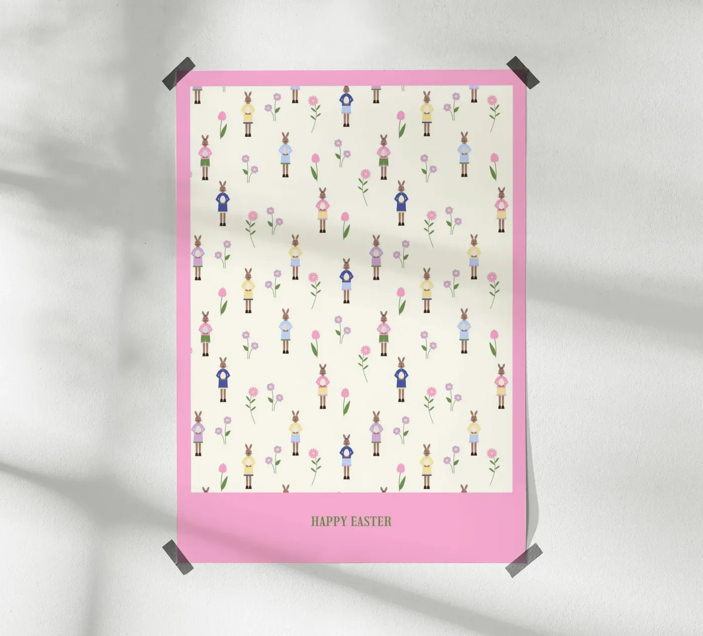 Happy Easter Pattern Poster von janamossmann