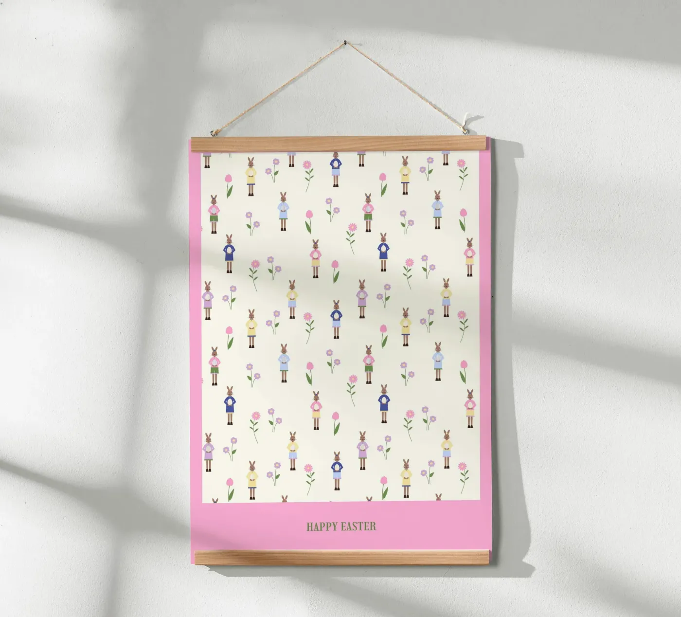 Happy Easter Pattern Poster von janamossmann