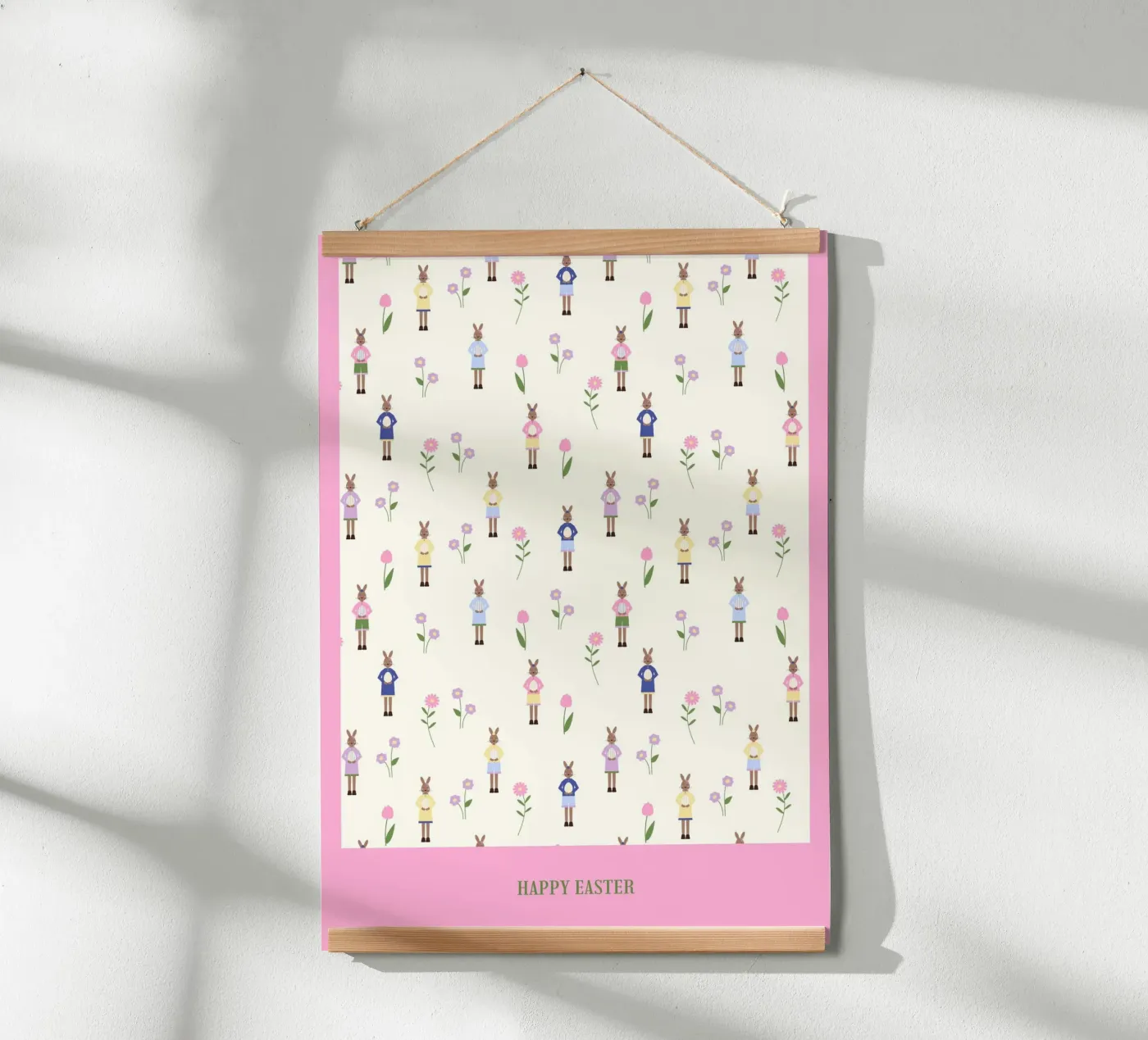 Happy Easter Pattern Poster von janamossmann
