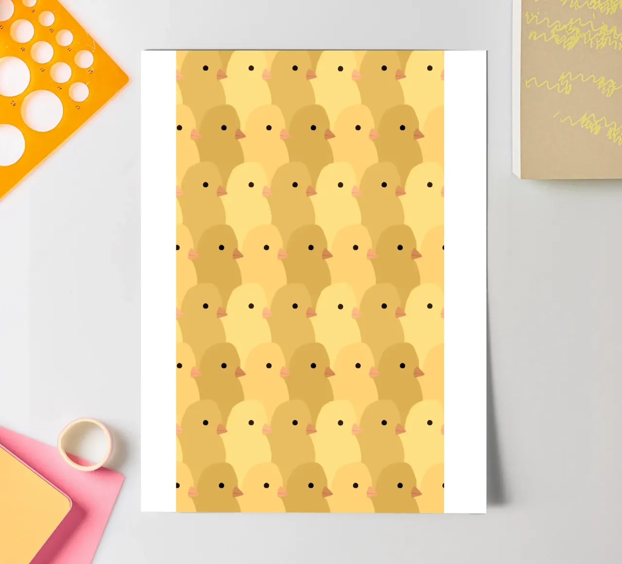 Kuikens Pasen stickervel van Sophie Augustin Illustration