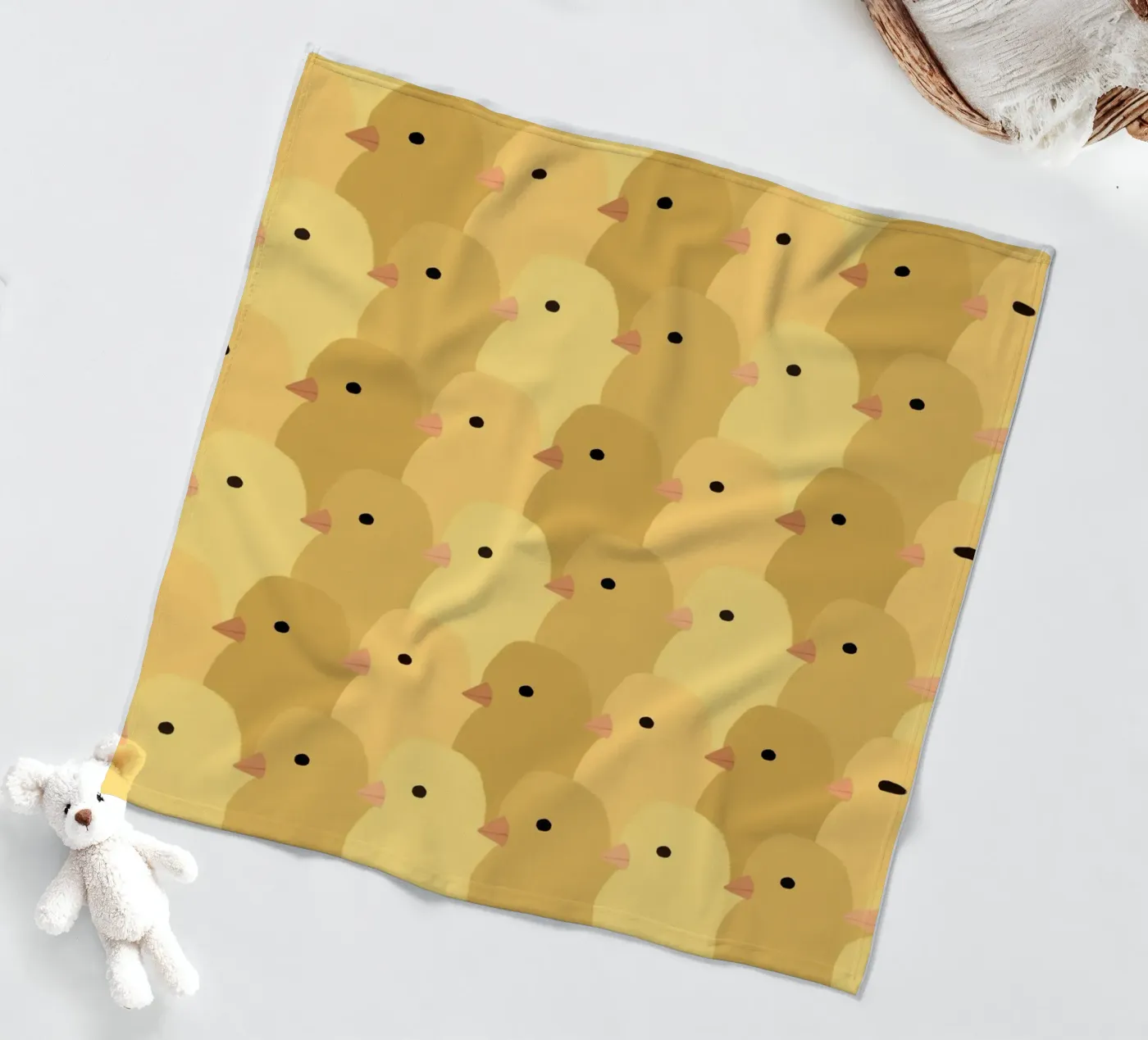 Chick Easter fleece blanket by Sophie Augustin Illustration