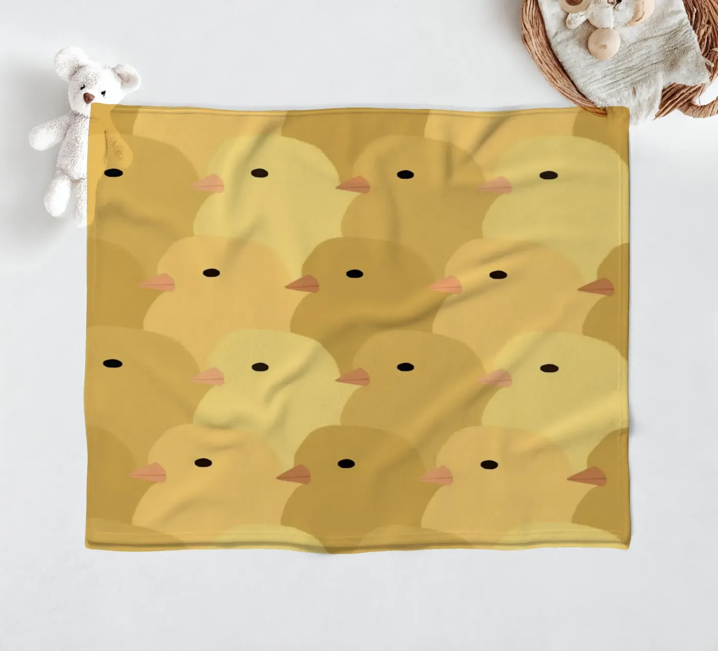 Chick Easter fleece blanket by Sophie Augustin Illustration