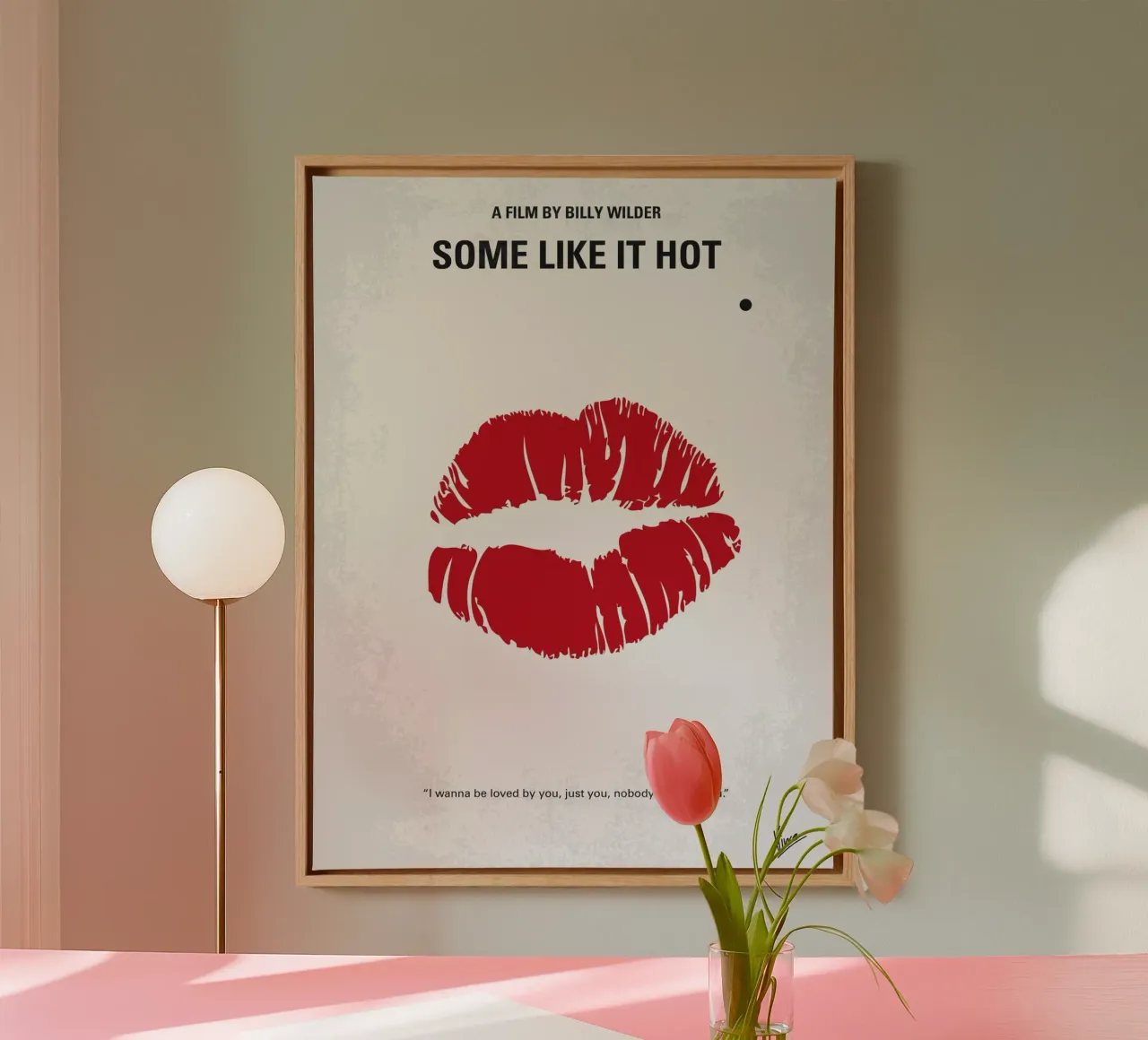 No116 My SOME LIKE IT HOT minimal movie poster Leinwand von Chungkong