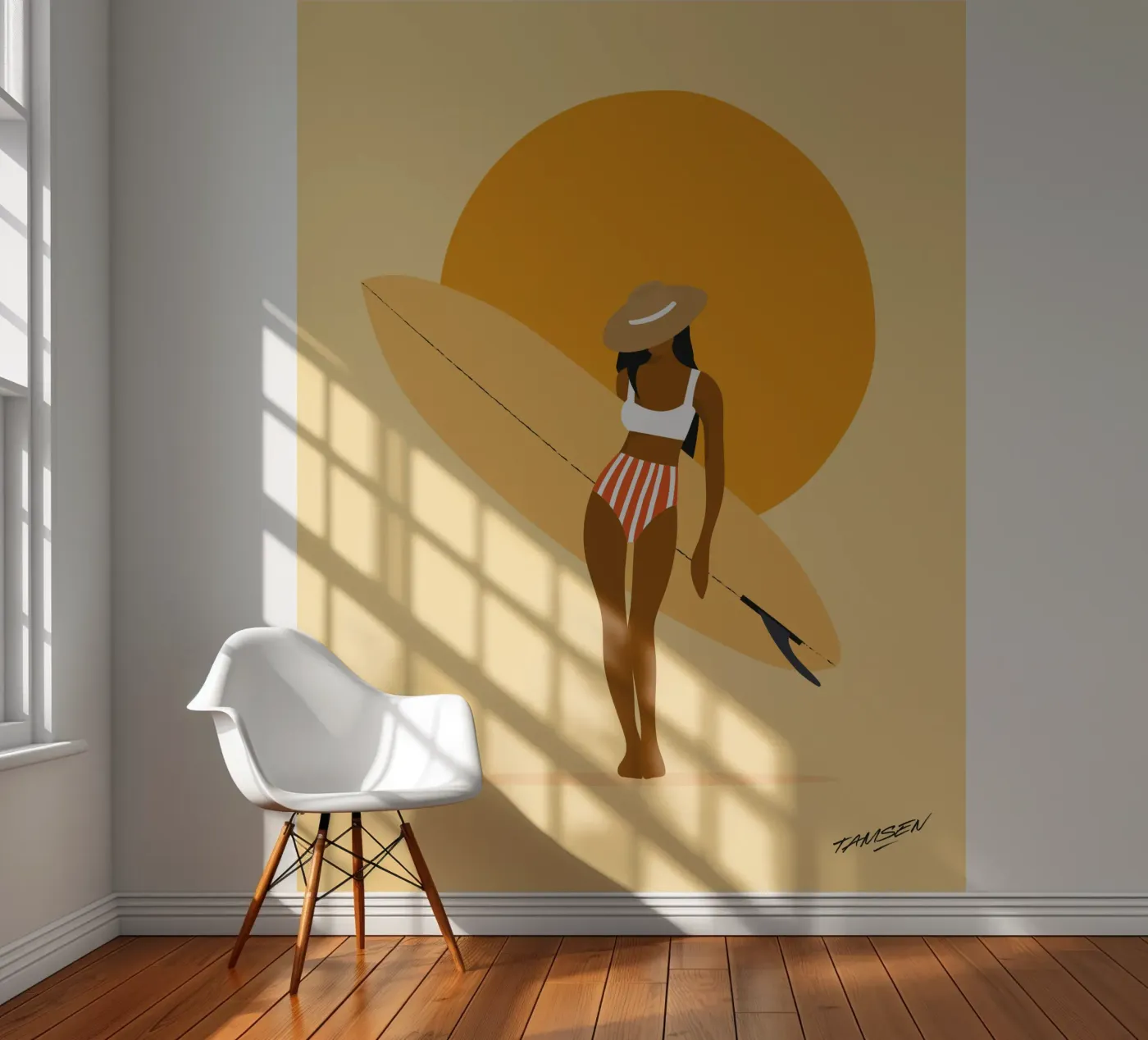 Surf fotobehang van Tamsen Design