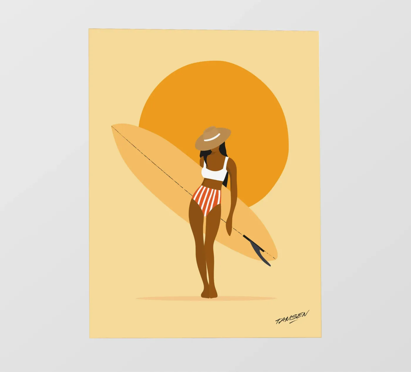 Surf fotobehang van Tamsen Design