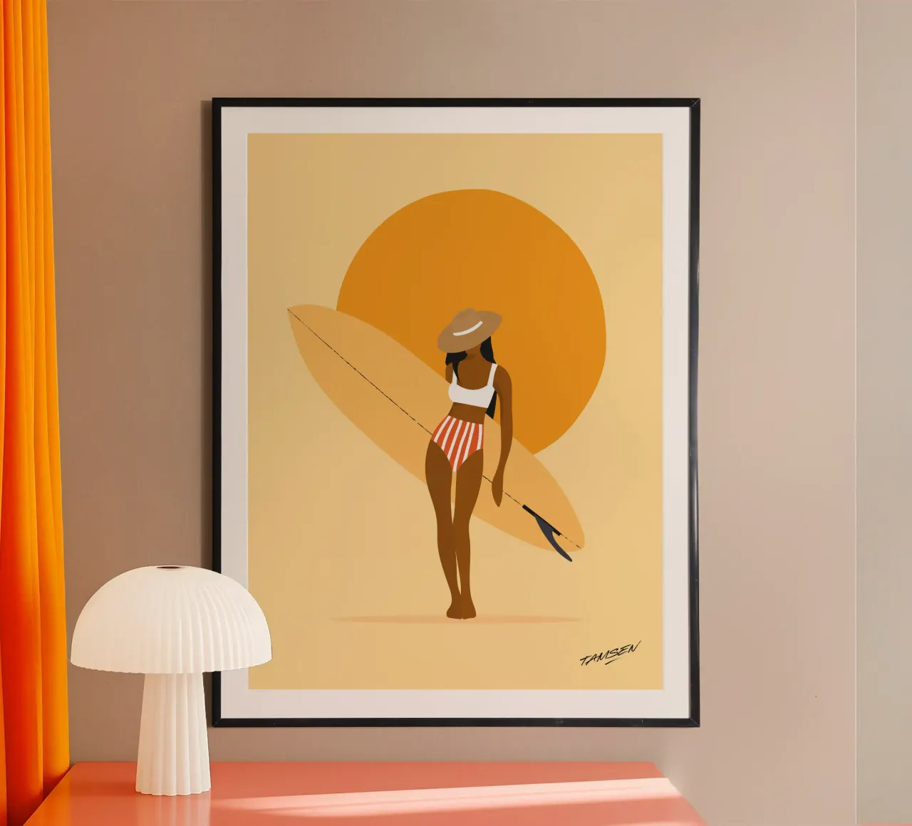 Surf poster da Tamsen Design