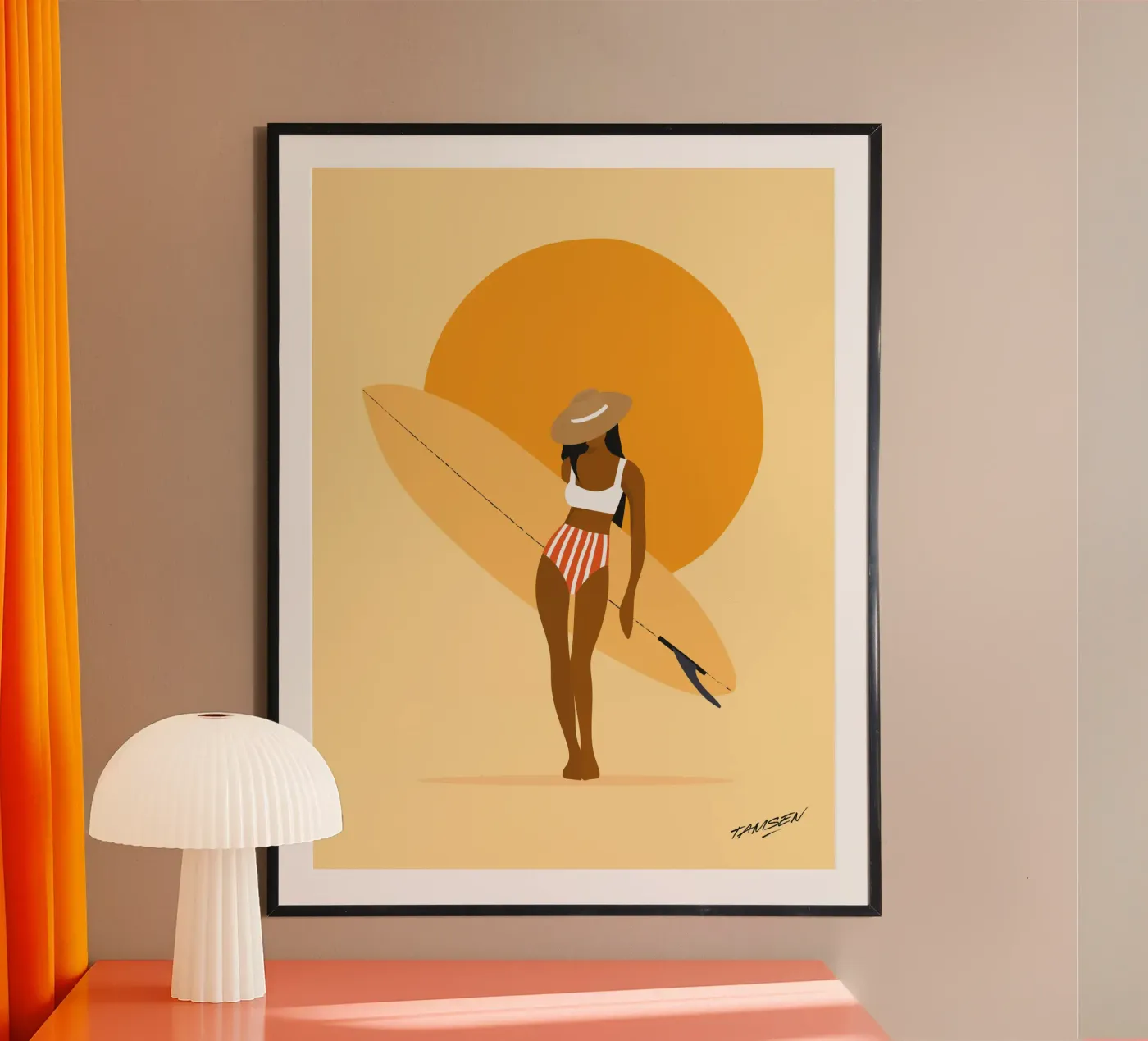 Surf poster van Tamsen Design