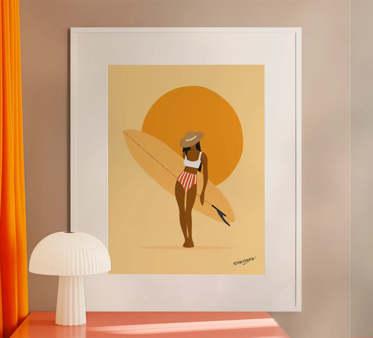Surf poster da Tamsen Design