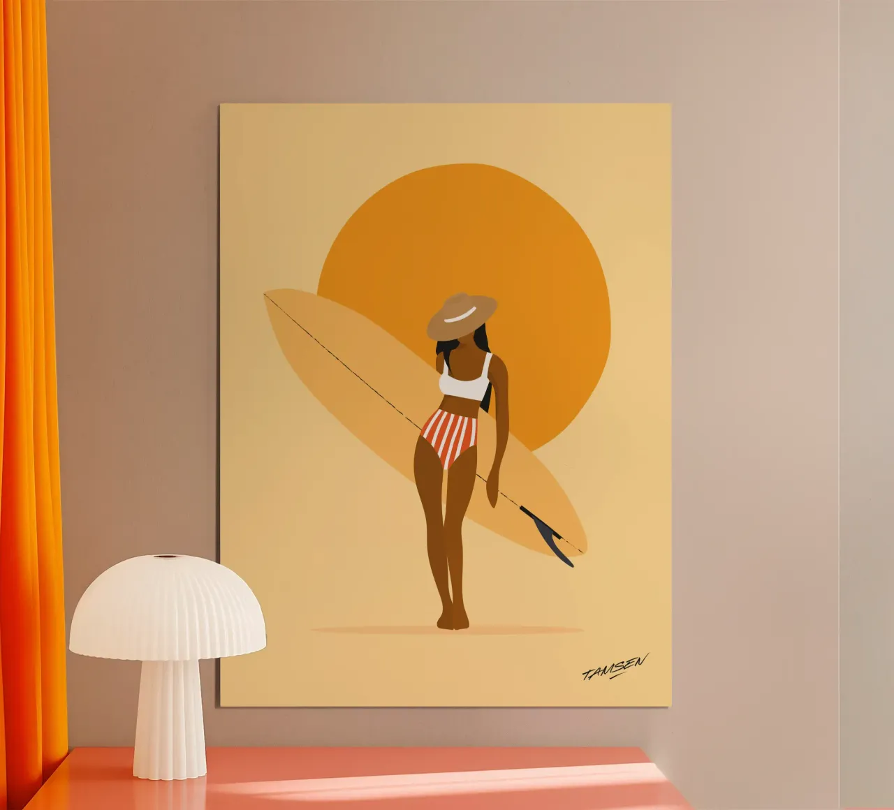 Surf poster da Tamsen Design
