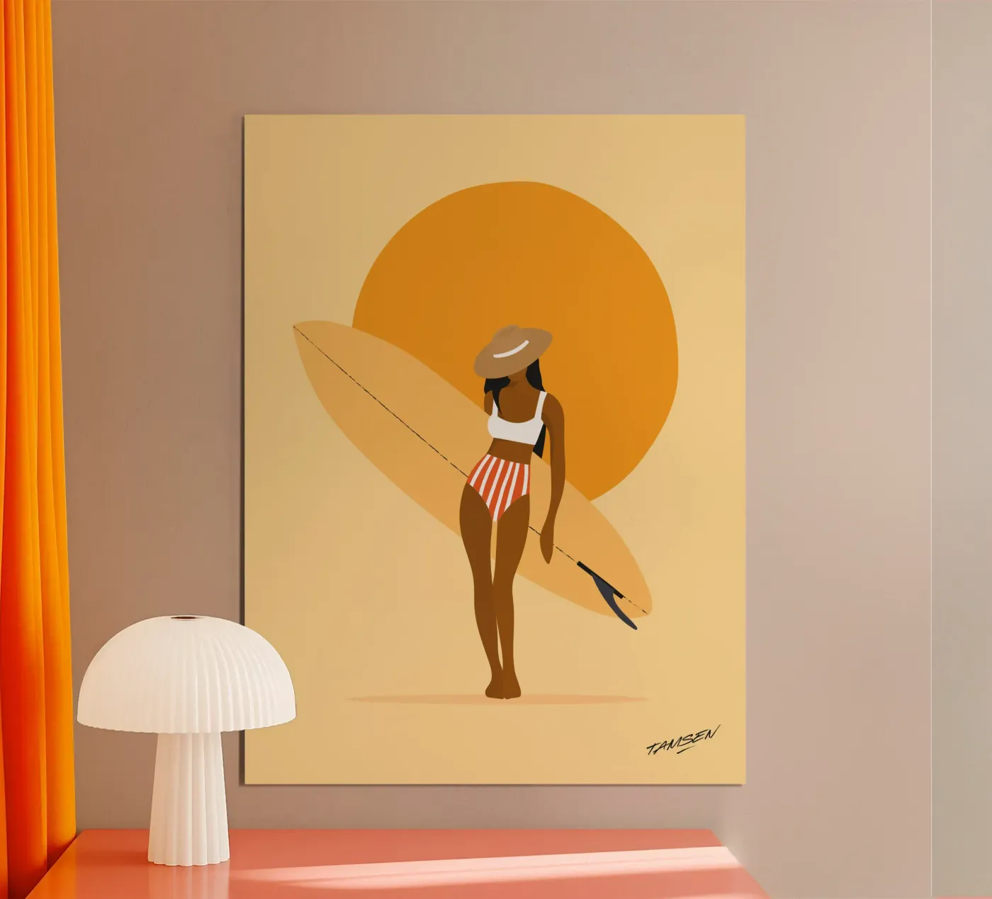 Surf poster van Tamsen Design