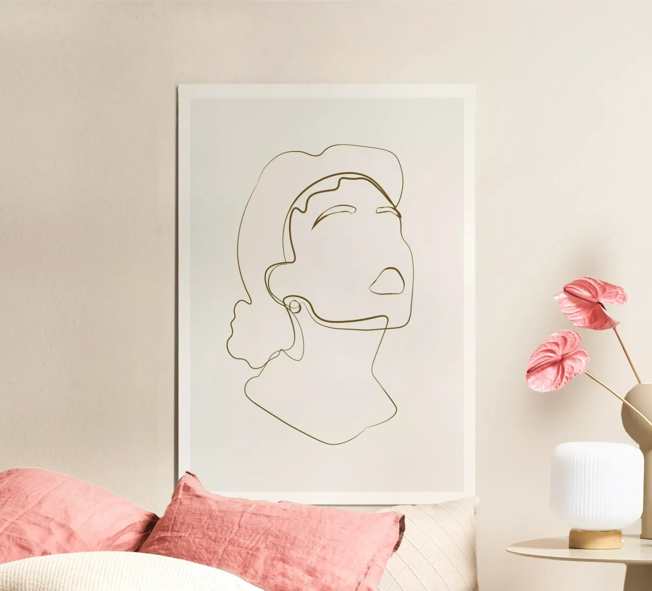 Abstract Face Line Art hahnemühle by NKTN Design