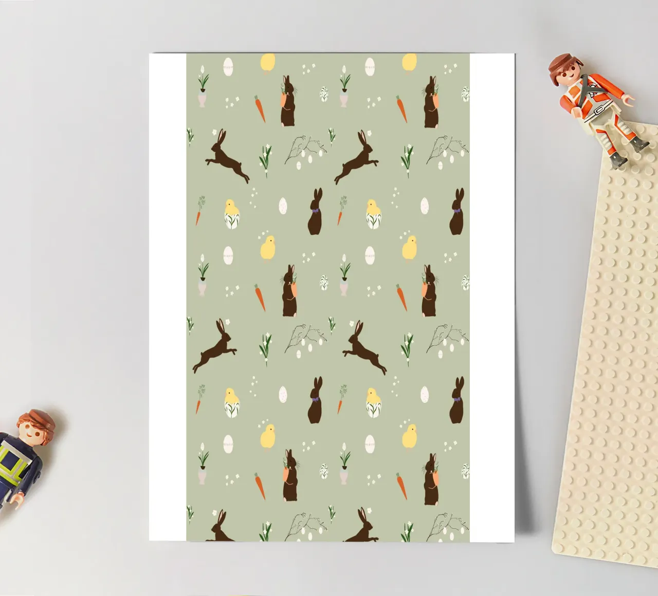 Easter Pattern Green sticker sheet by Sophie Augustin Illustration