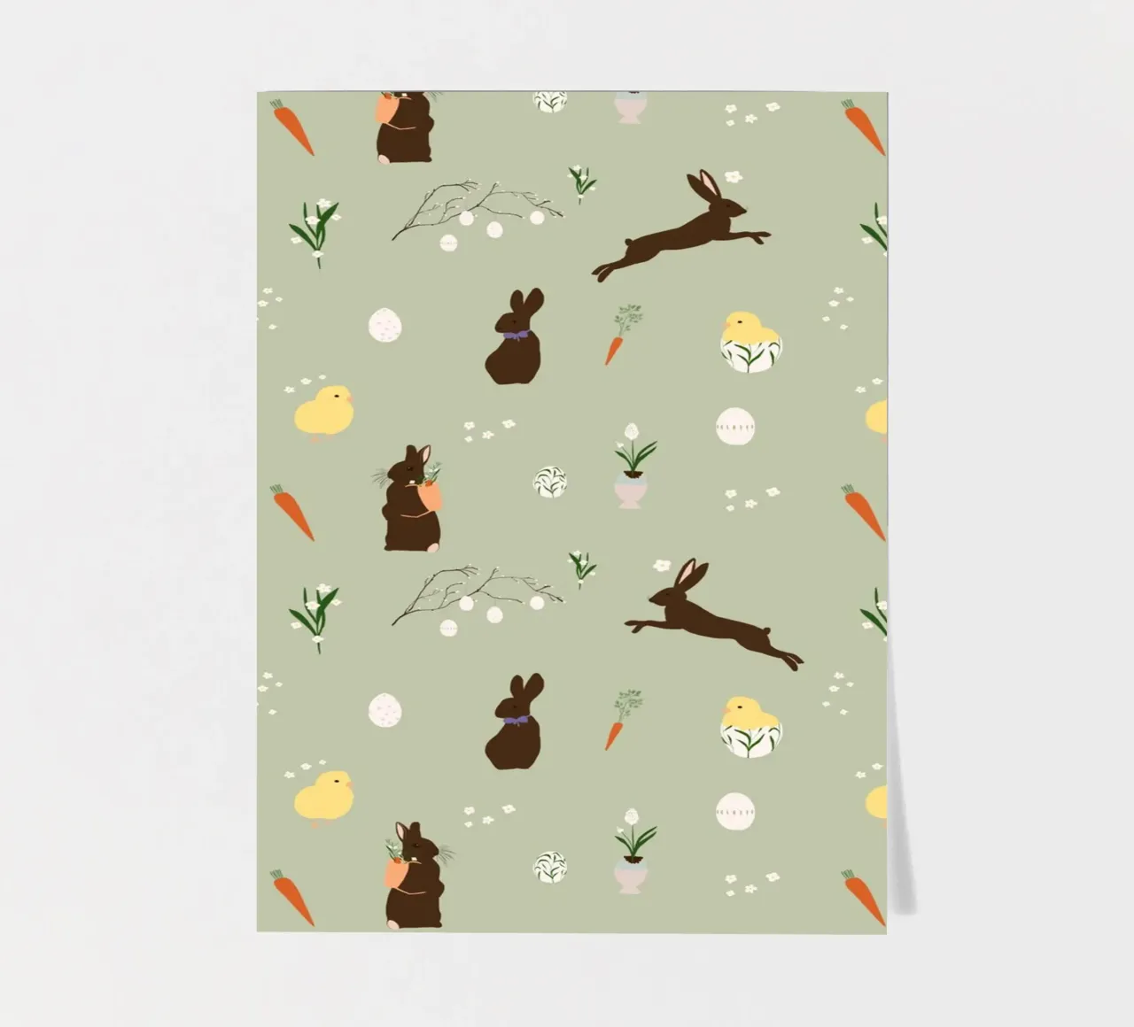 Easter Pattern Green sticker sheet by Sophie Augustin Illustration