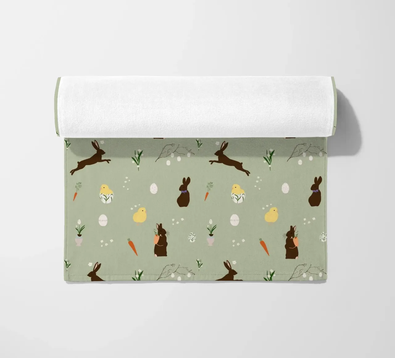 Easter Pattern Green telo mare da Sophie Augustin Illustration