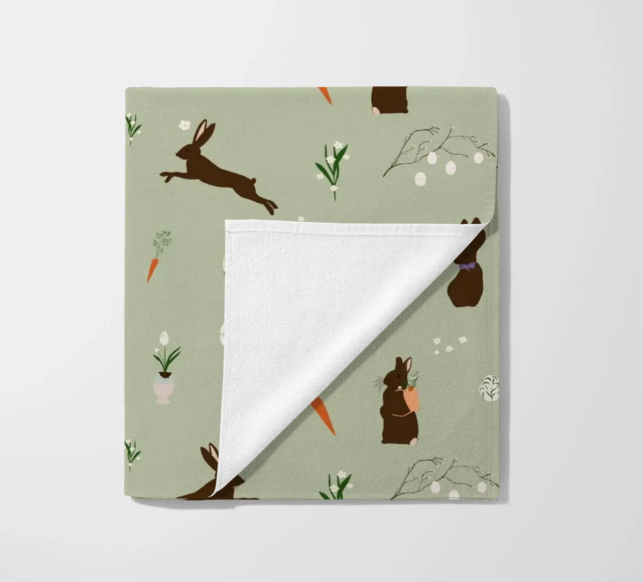 Easter Pattern Green telo mare da Sophie Augustin Illustration