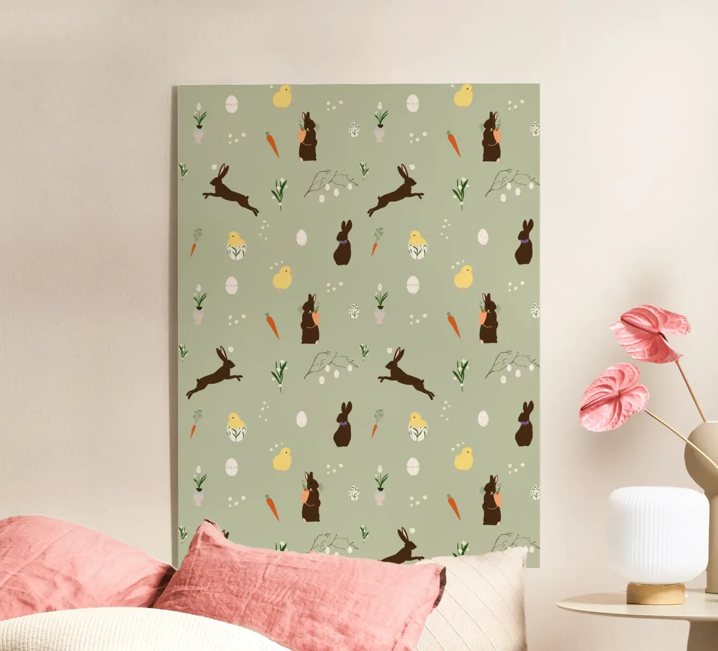 Pasqua motivo verde plexiglass da Sophie Augustin Illustration