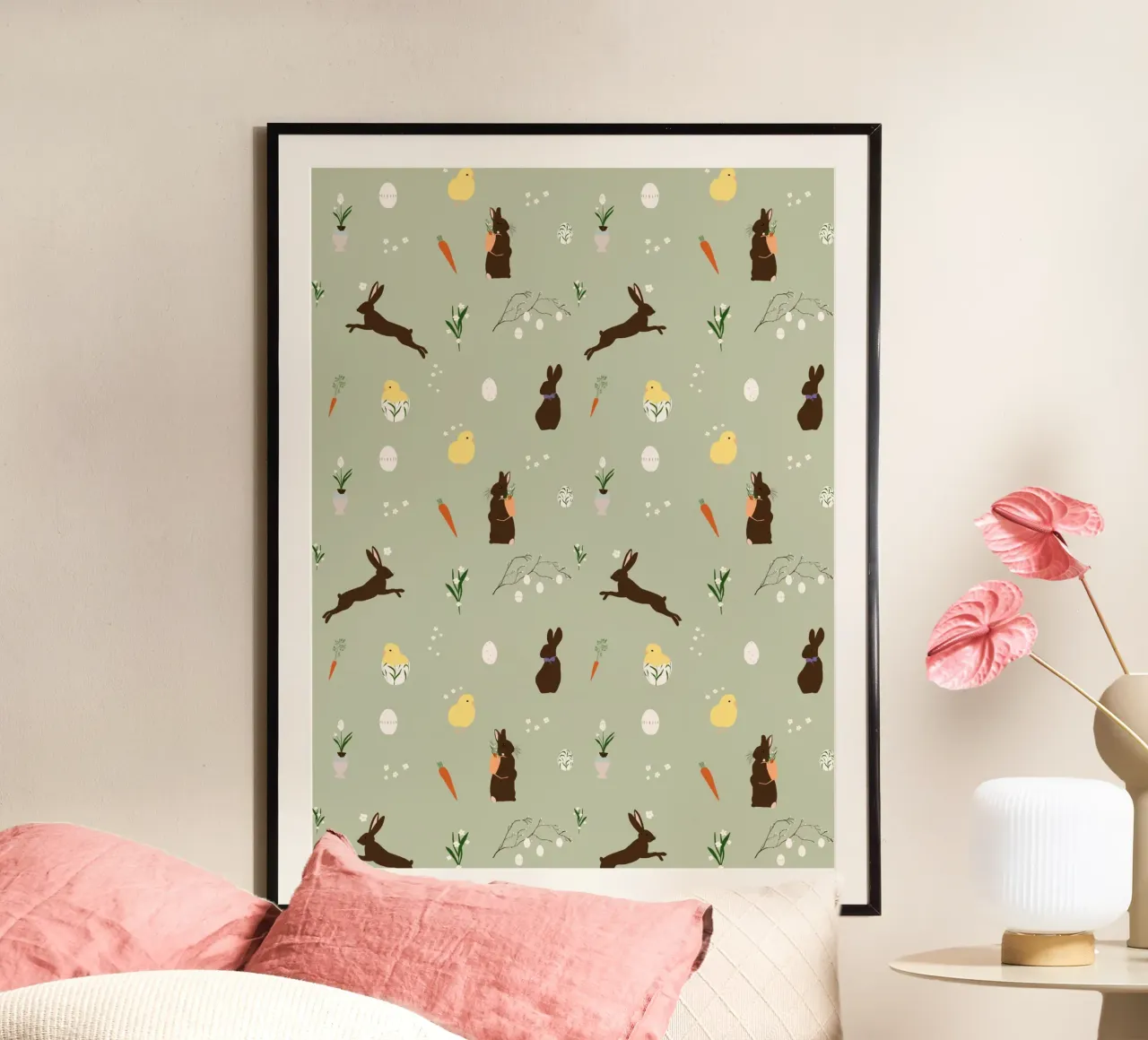 Pasqua motivo verde poster da Sophie Augustin Illustration