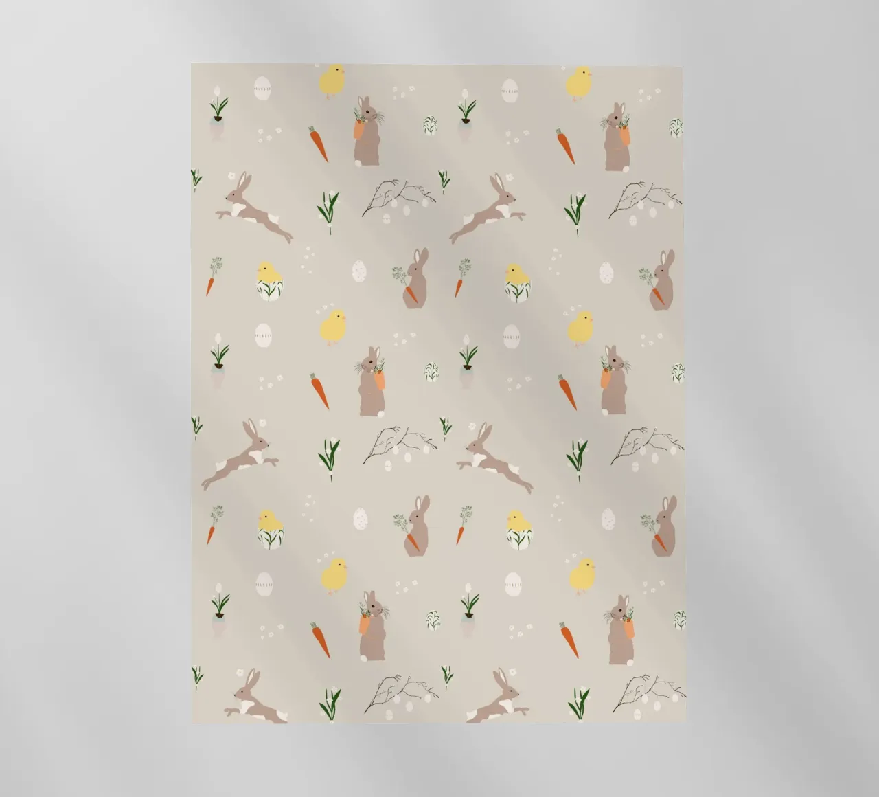 Pasqua Motivo Beige pellicola backlit da Sophie Augustin Illustration