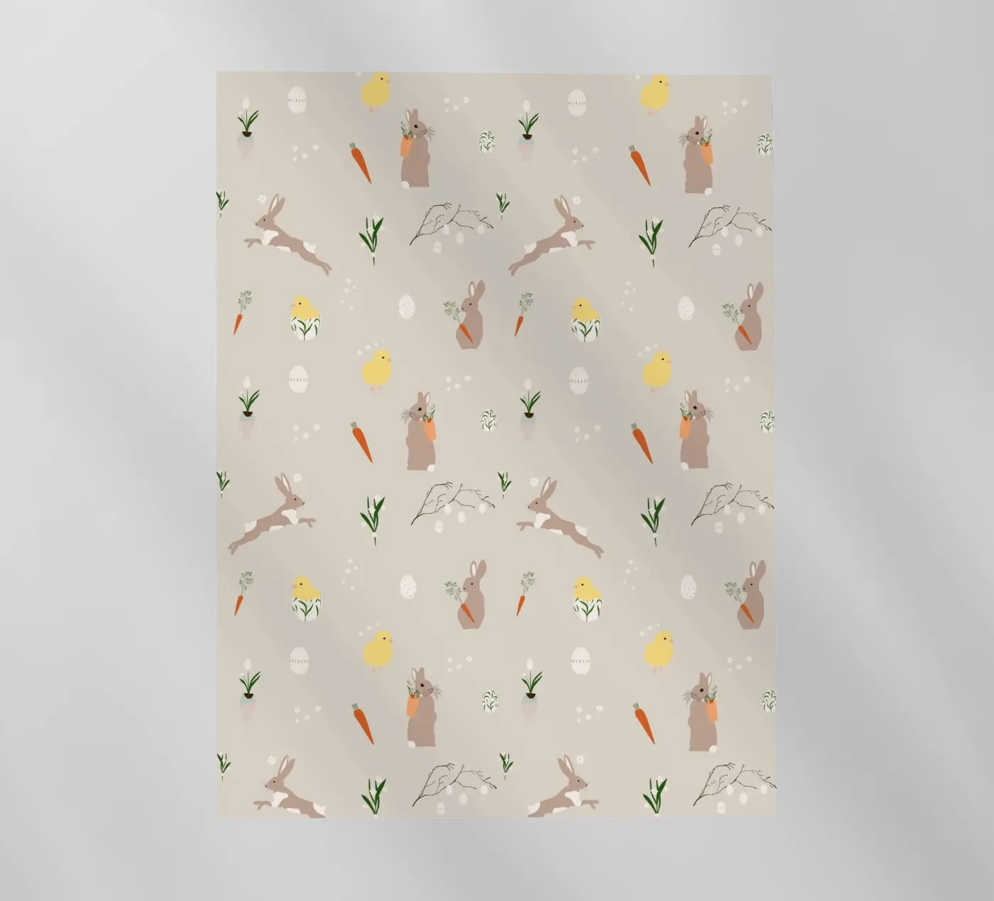 Pasqua Motivo Beige pellicola backlit da Sophie Augustin Illustration