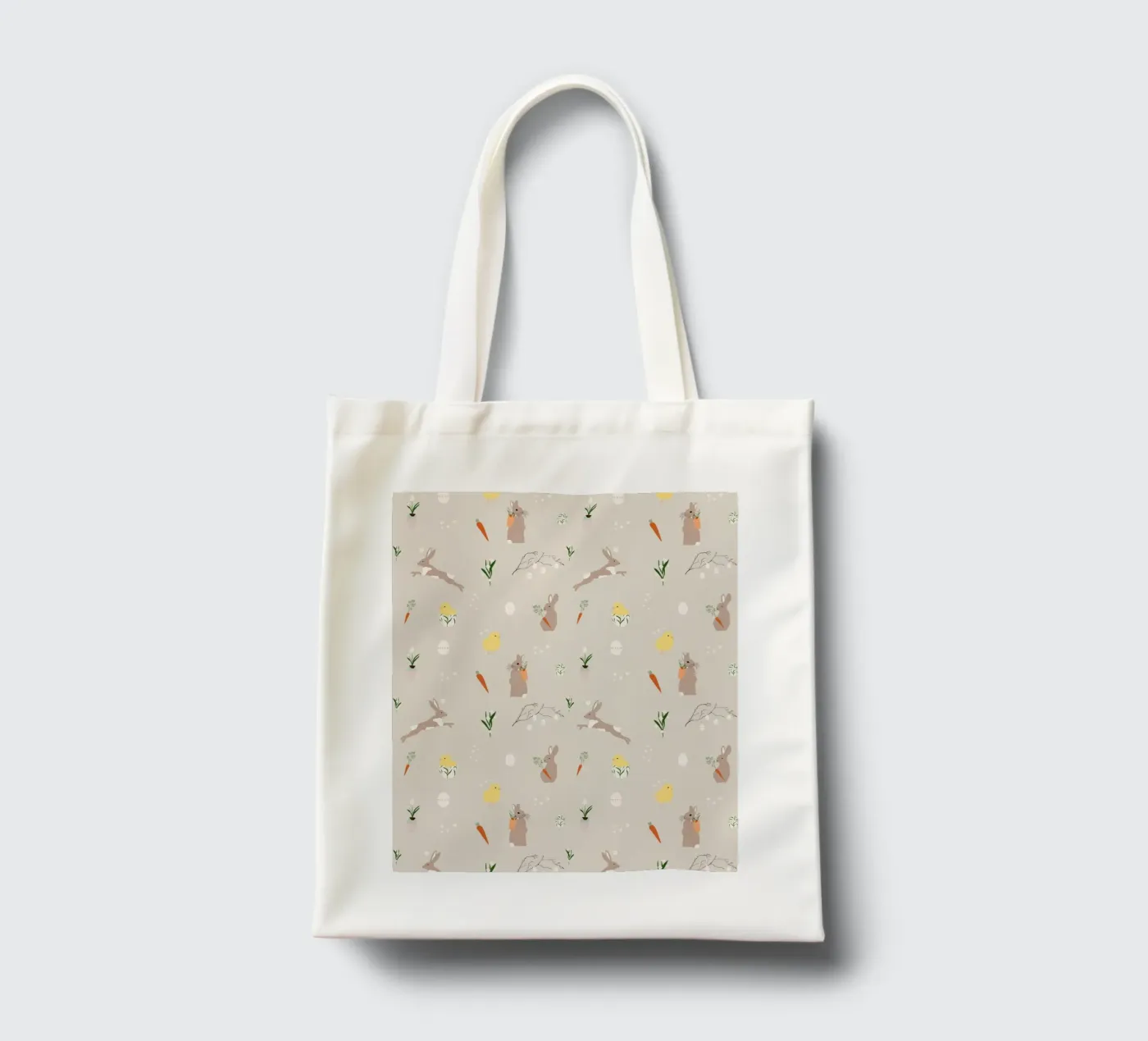 Ostern Muster Beige Jutebeutel von Sophie Augustin Illustration