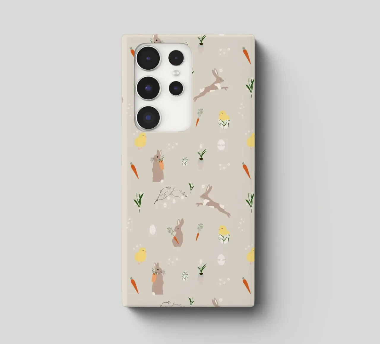 Easter pattern beige cover samsung da Sophie Augustin Illustration