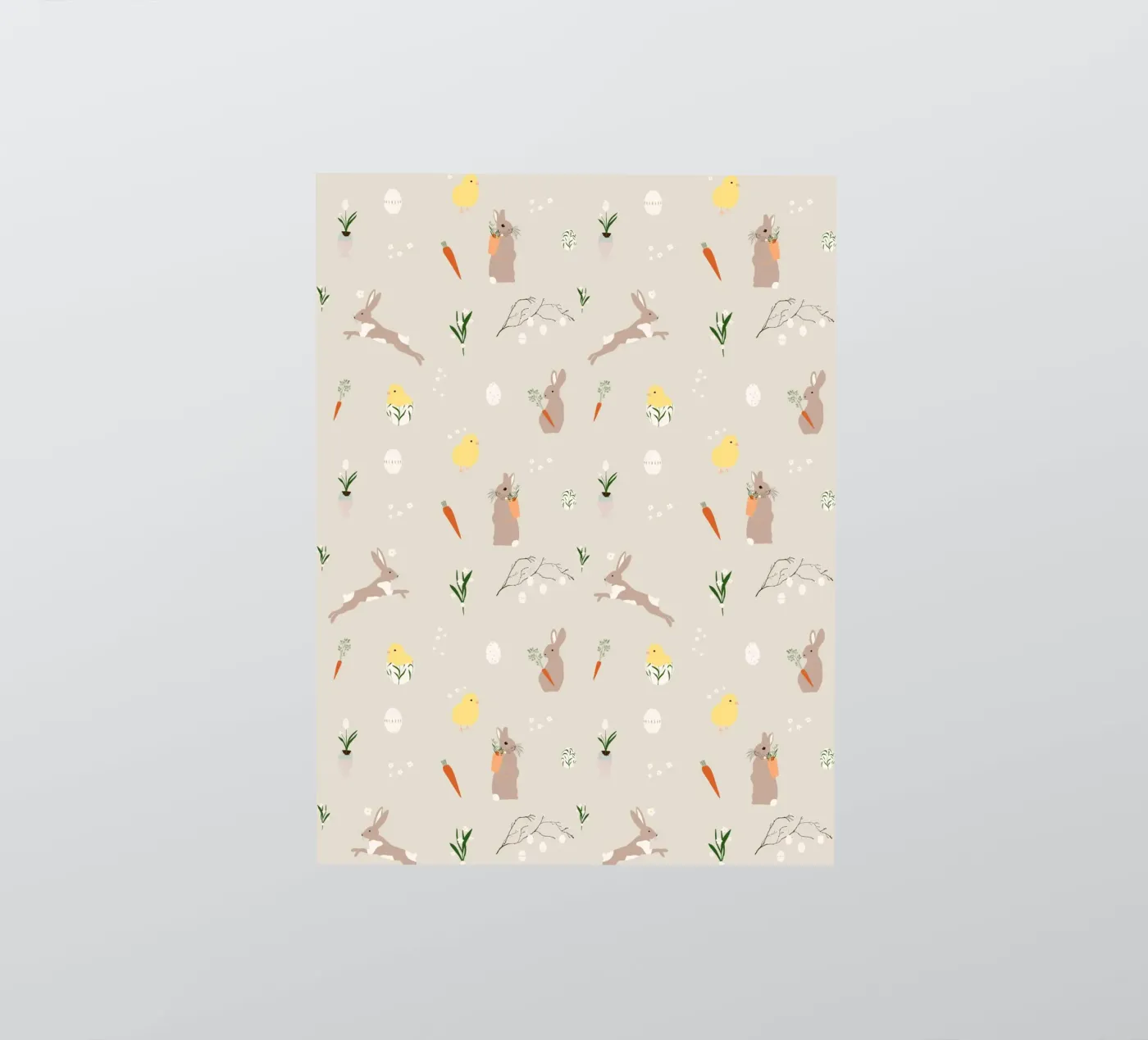 Easter pattern beige sticker by Sophie Augustin Illustration