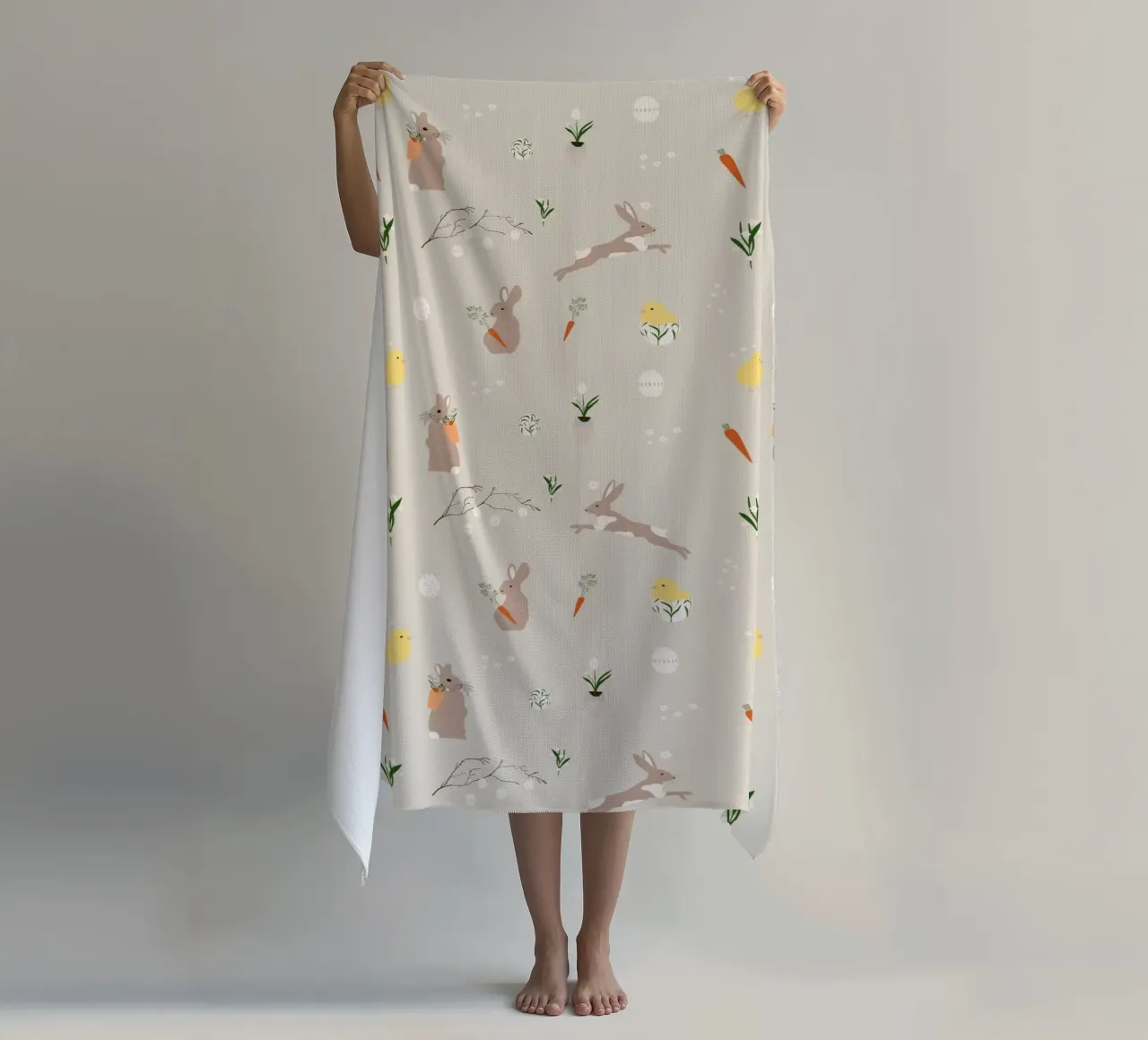 Pasqua Motivo Beige telo mare da Sophie Augustin Illustration